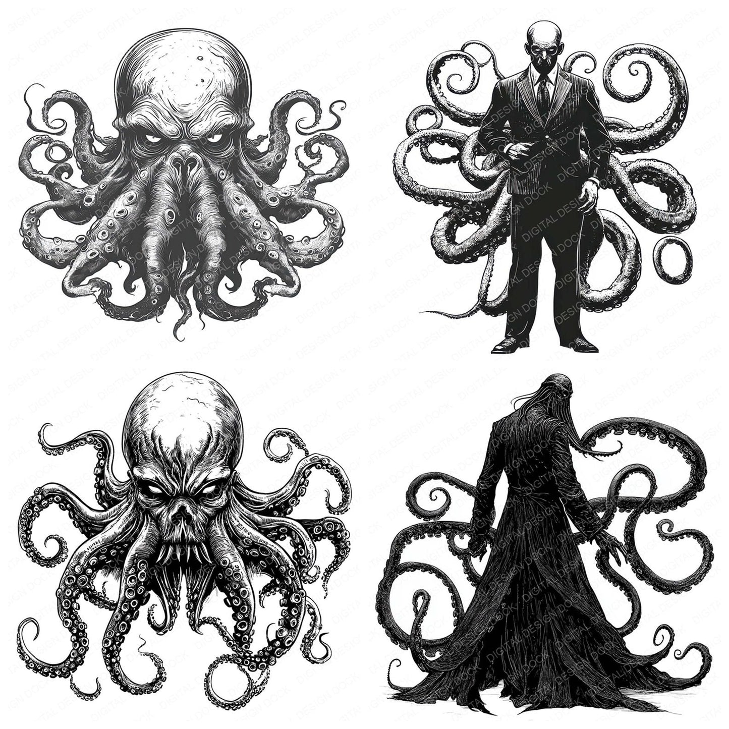 Lovecraftian Character Clipart Set (DDD005992)