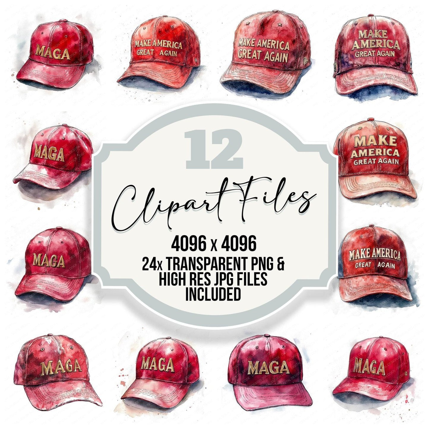 MAGA Red Cap Clipart Set (DDD005993)