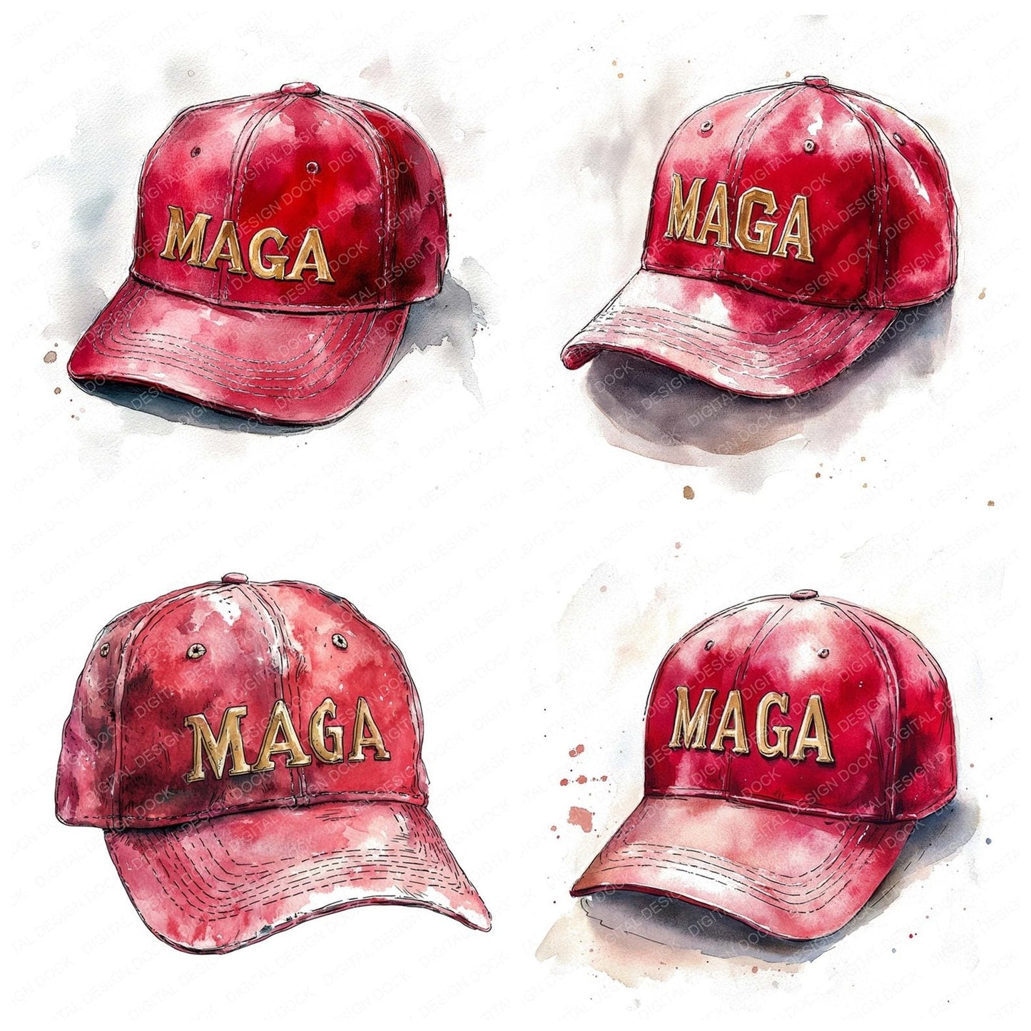 MAGA Red Cap Clipart Set (DDD005993)