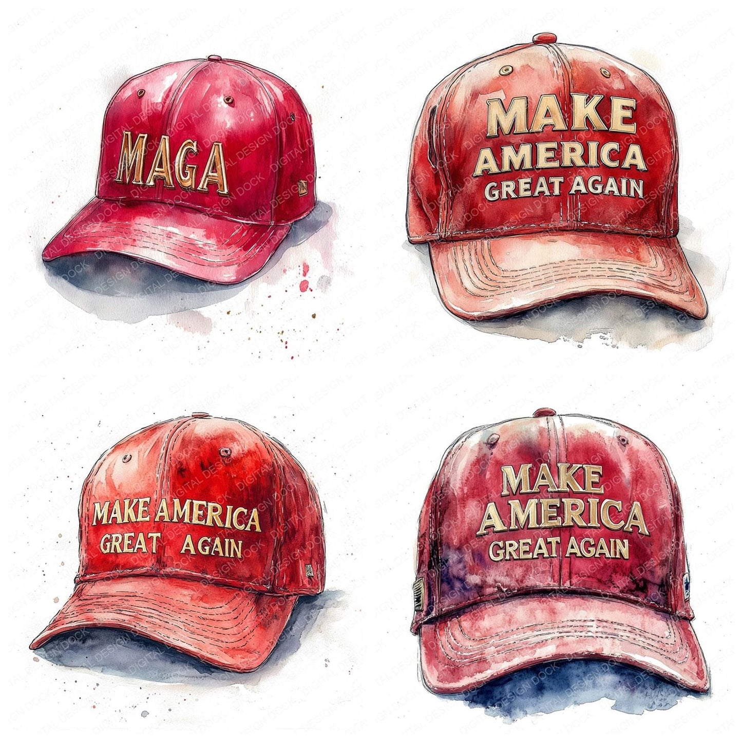 MAGA Red Cap Clipart Set (DDD005993)