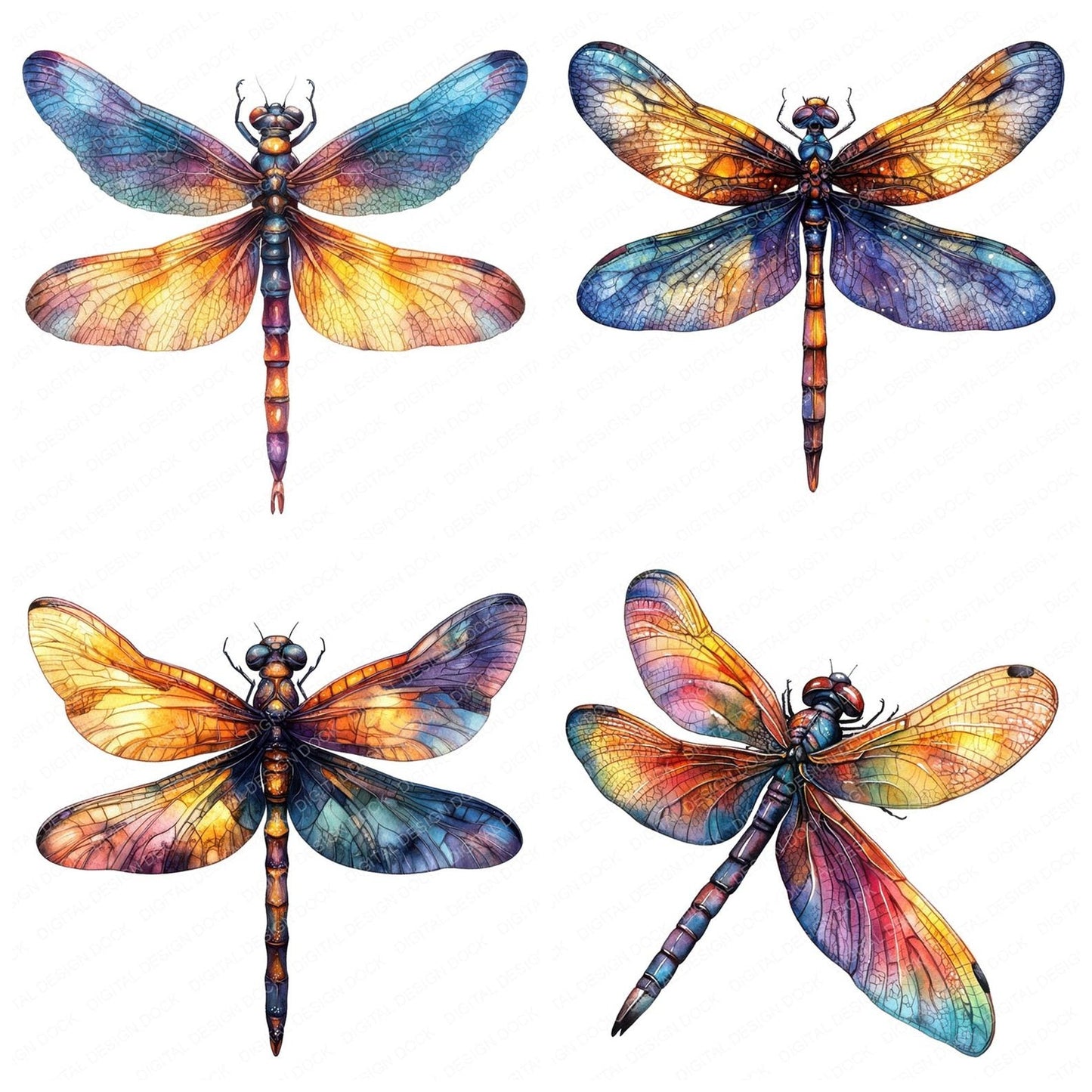 Magical Dragonfly Clipart Set (DDD005998)