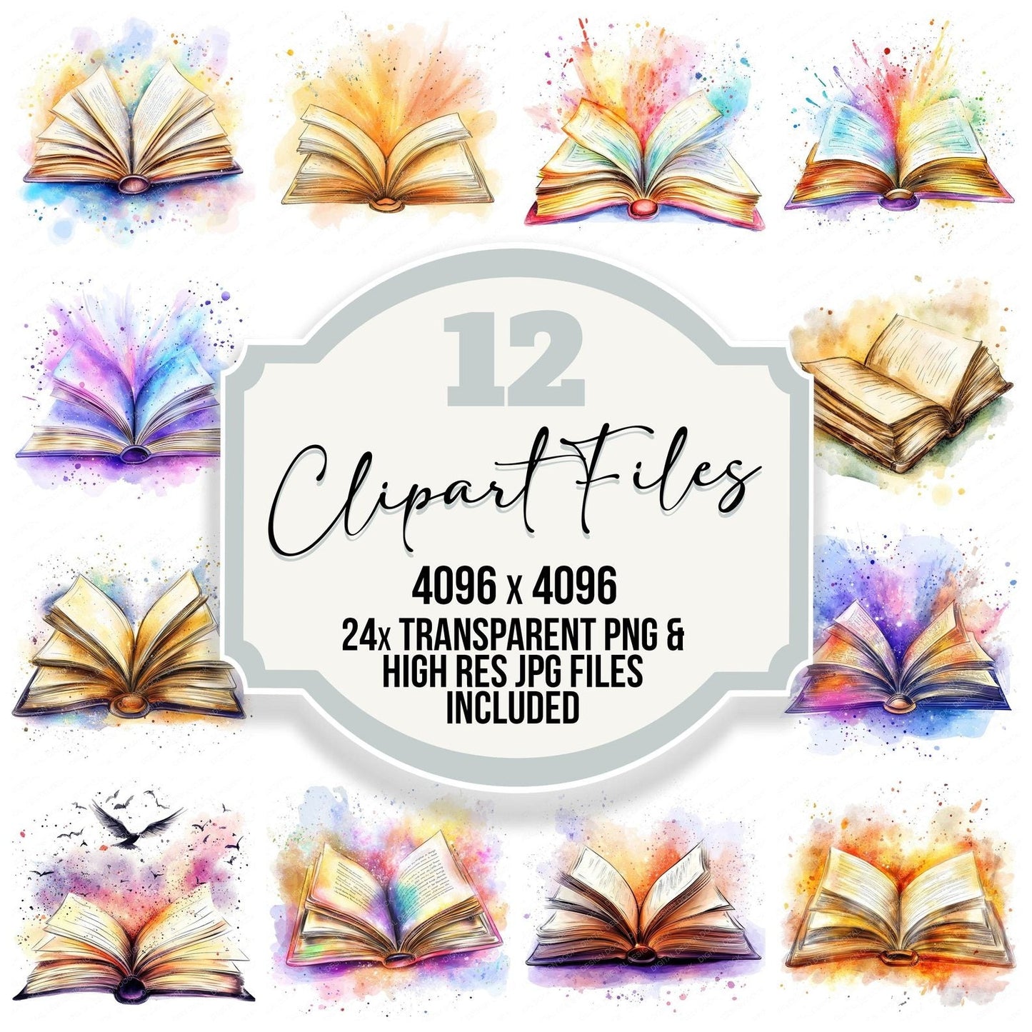 Magical Open book Clipart Set (DDD006000)