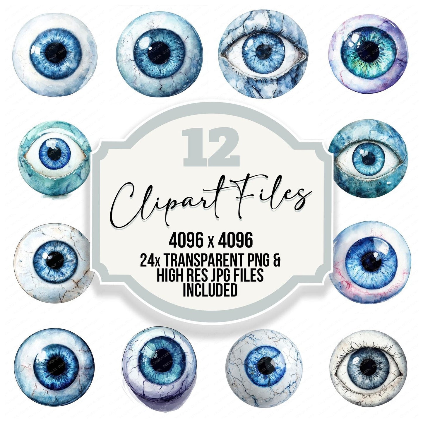 Marble Eye Clipart Set (DDD006019)