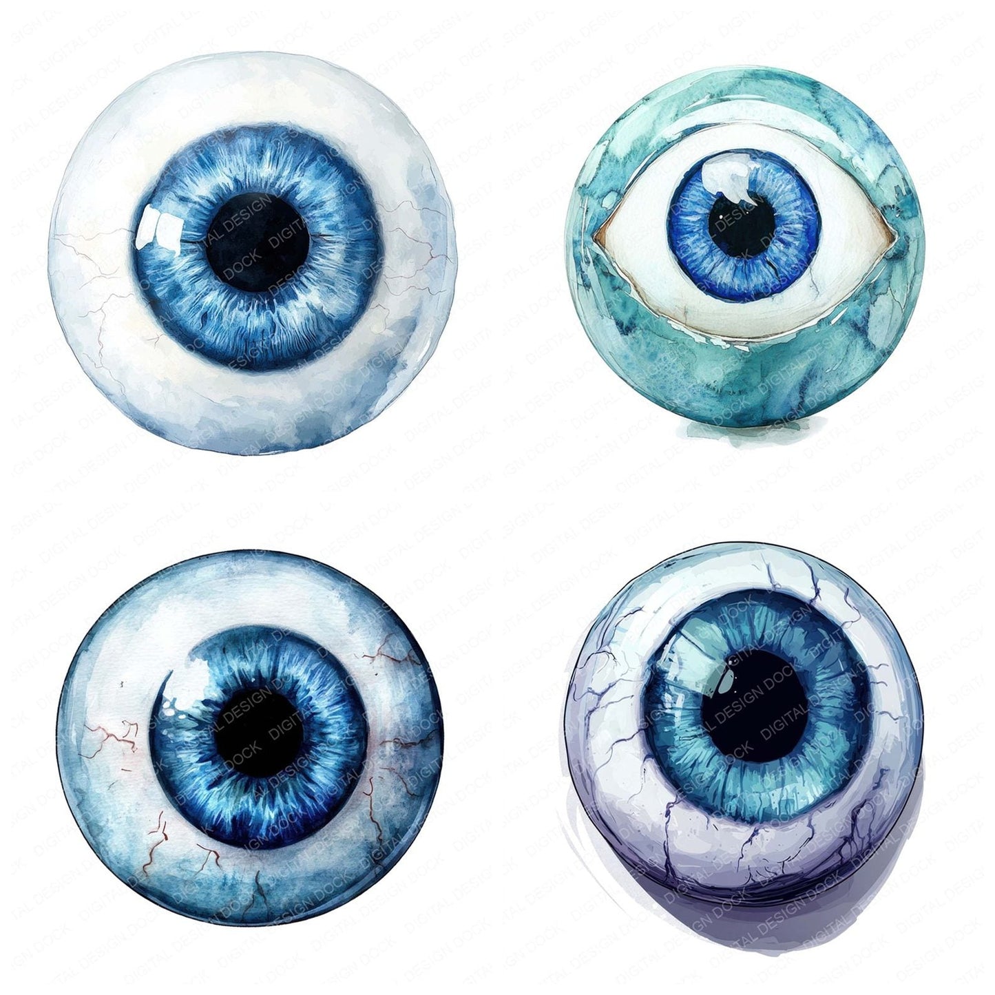 Marble Eye Clipart Set (DDD006019)