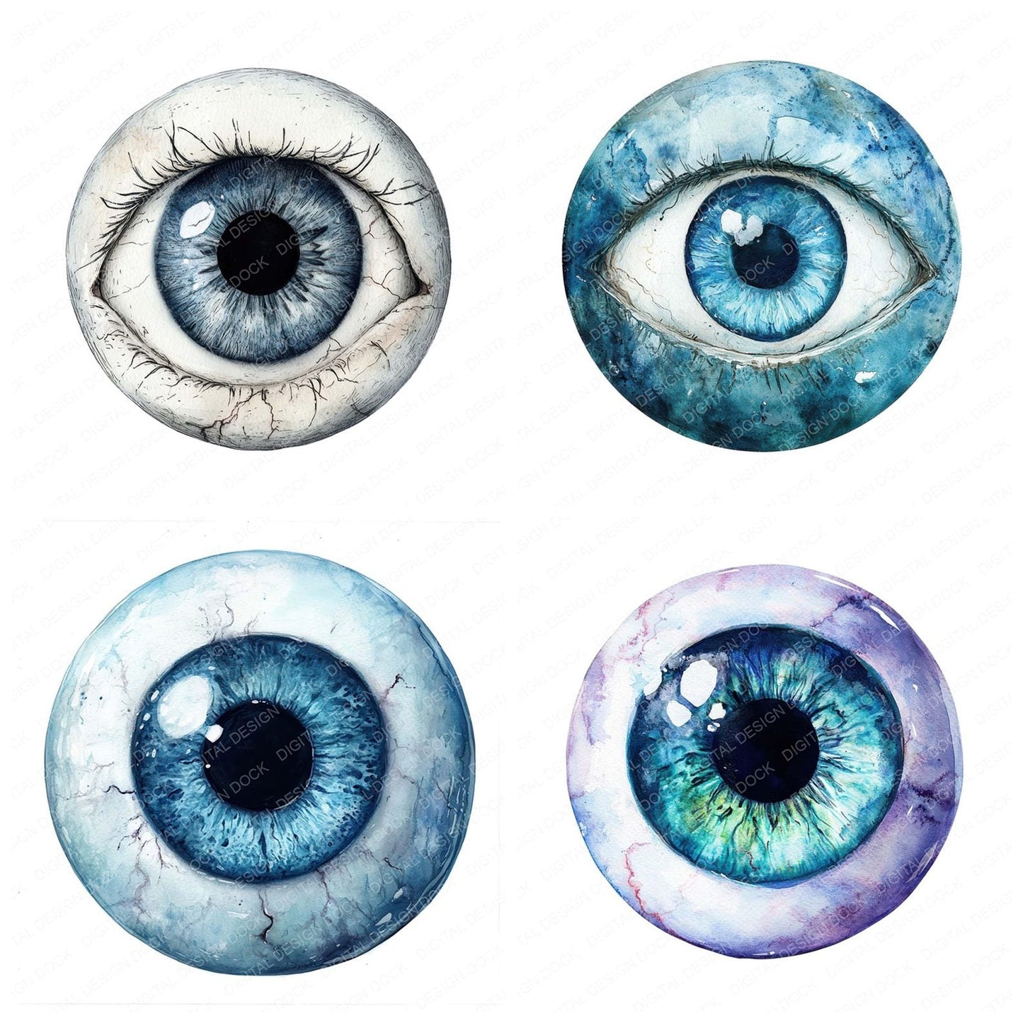 Marble Eye Clipart Set (DDD006019)