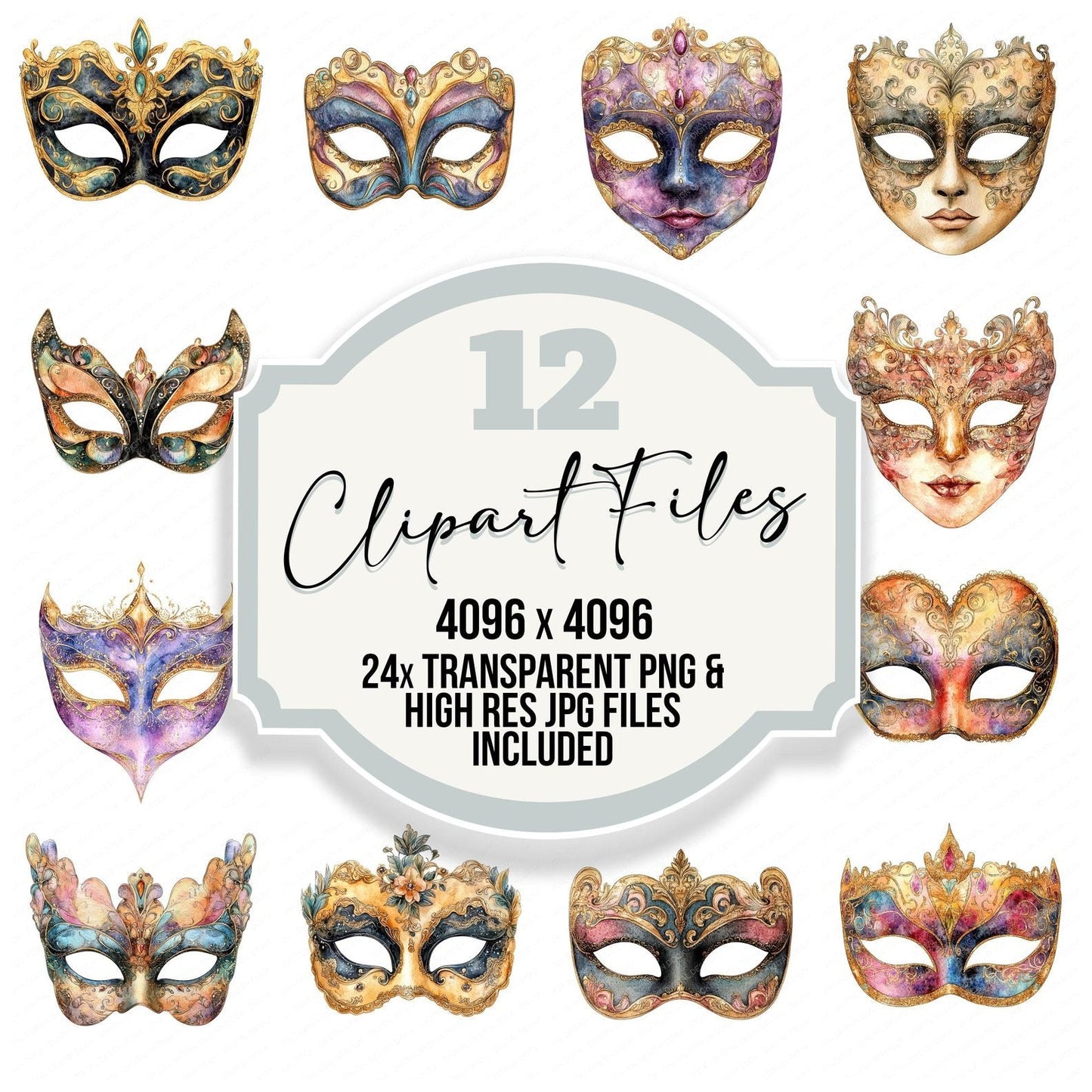 Masquerade Mask Clipart Set (DDD006025)
