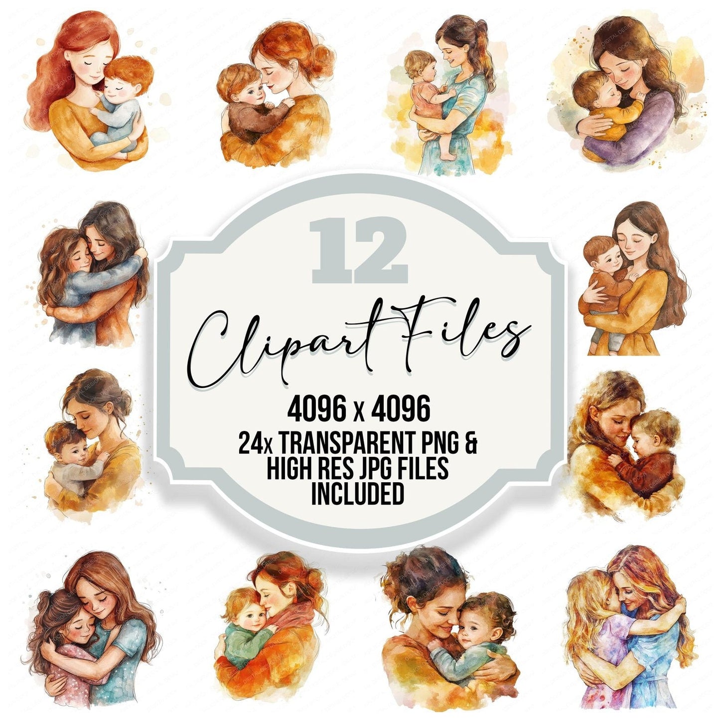 Mother and Daughter Clipart Set (DDD006106)
