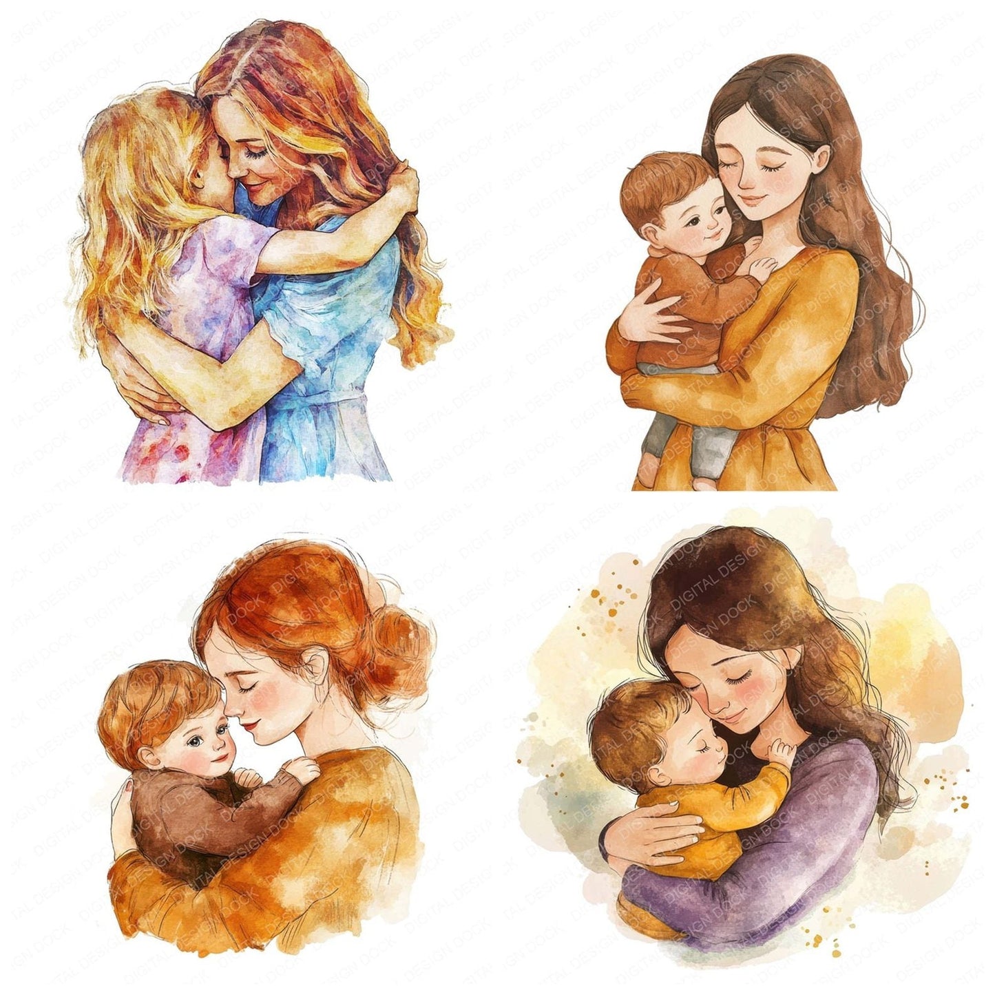 Mother and Daughter Clipart Set (DDD006106)