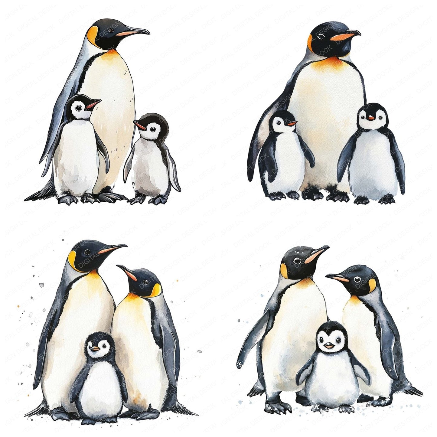 Penguin Family Clipart Set (DDD006281)