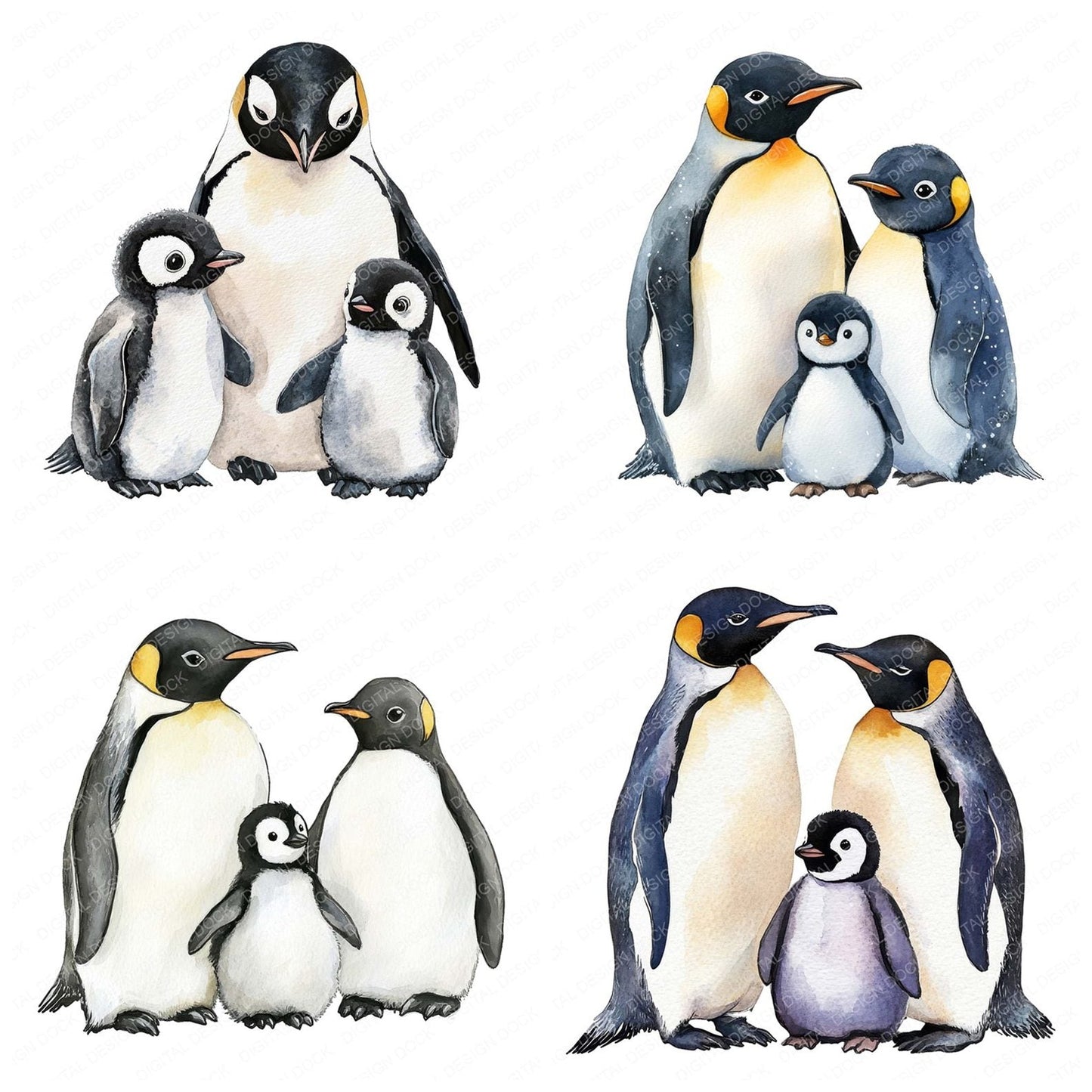 Penguin Family Clipart Set (DDD006281)