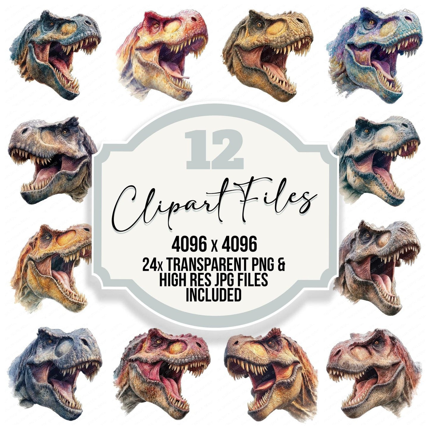 Roaring T Rex Clipart Set (DDD006435)