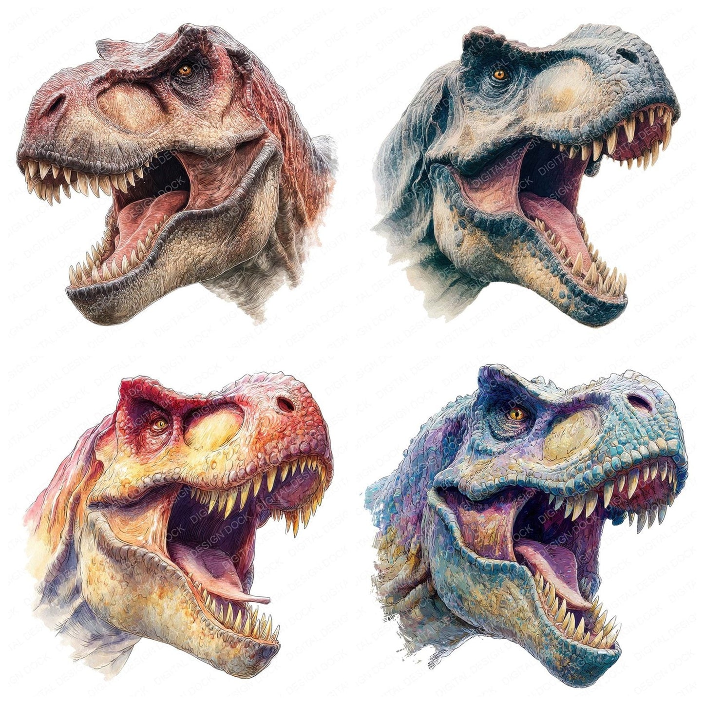 Roaring T Rex Clipart Set (DDD006435)
