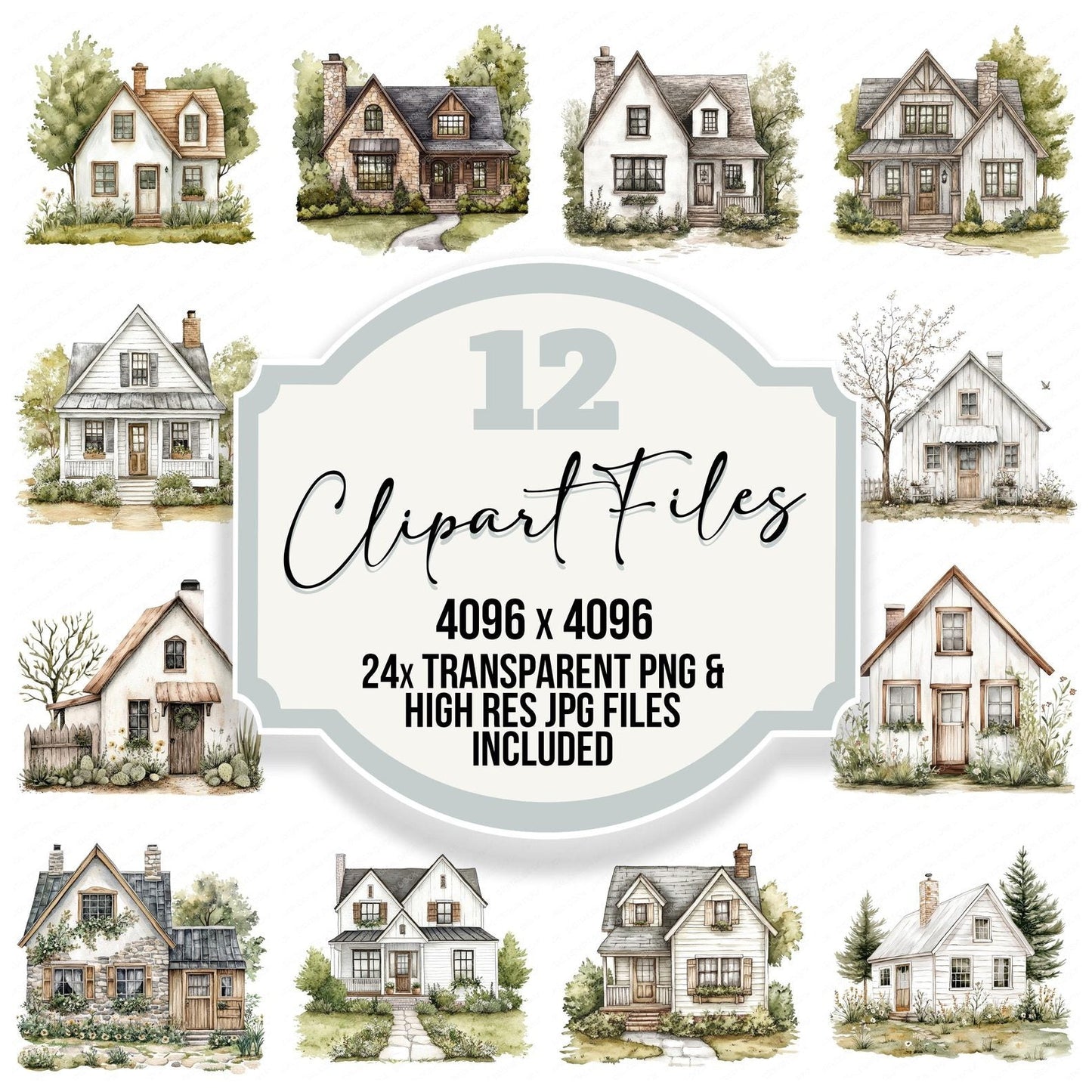 Rustic Farmhouse Clipart Set (DDD006471)