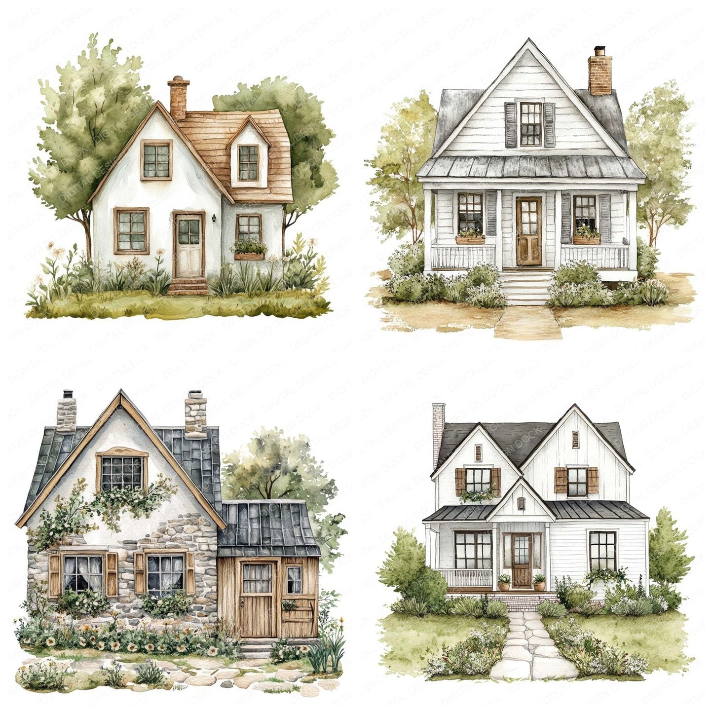 Rustic Farmhouse Clipart Set (DDD006471)