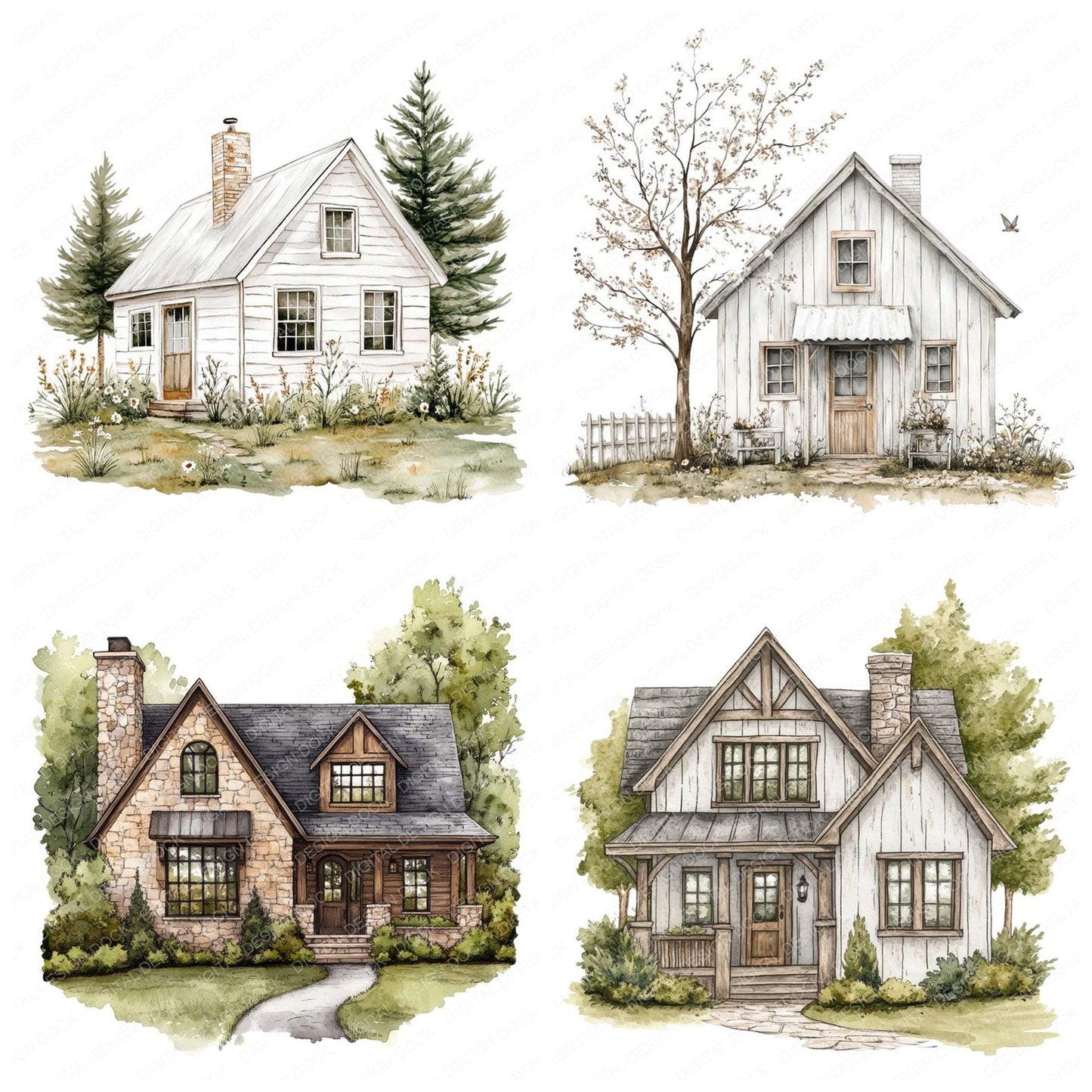 Rustic Farmhouse Clipart Set (DDD006471)