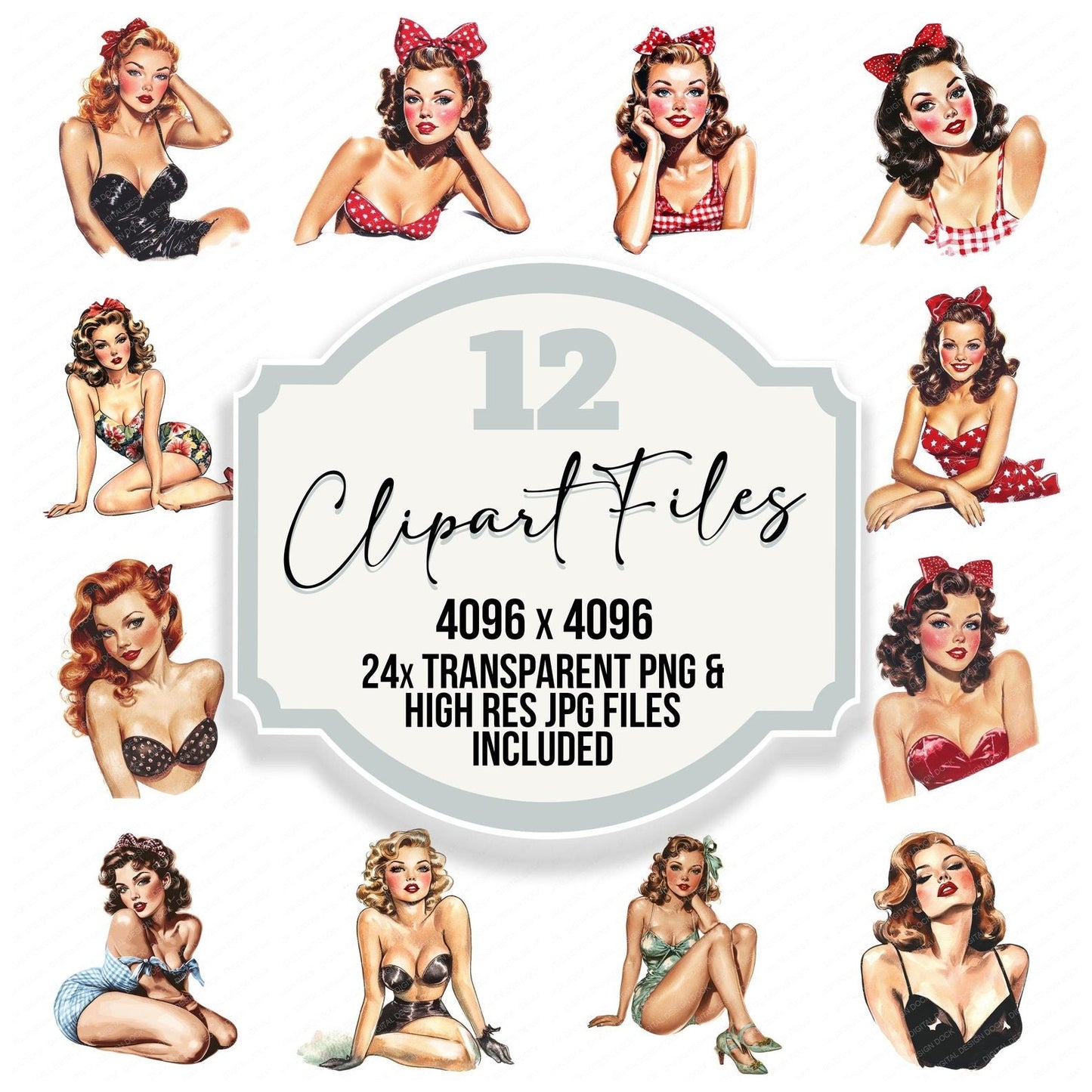 s Pop Up Girl Clipart Set (DDD006479)