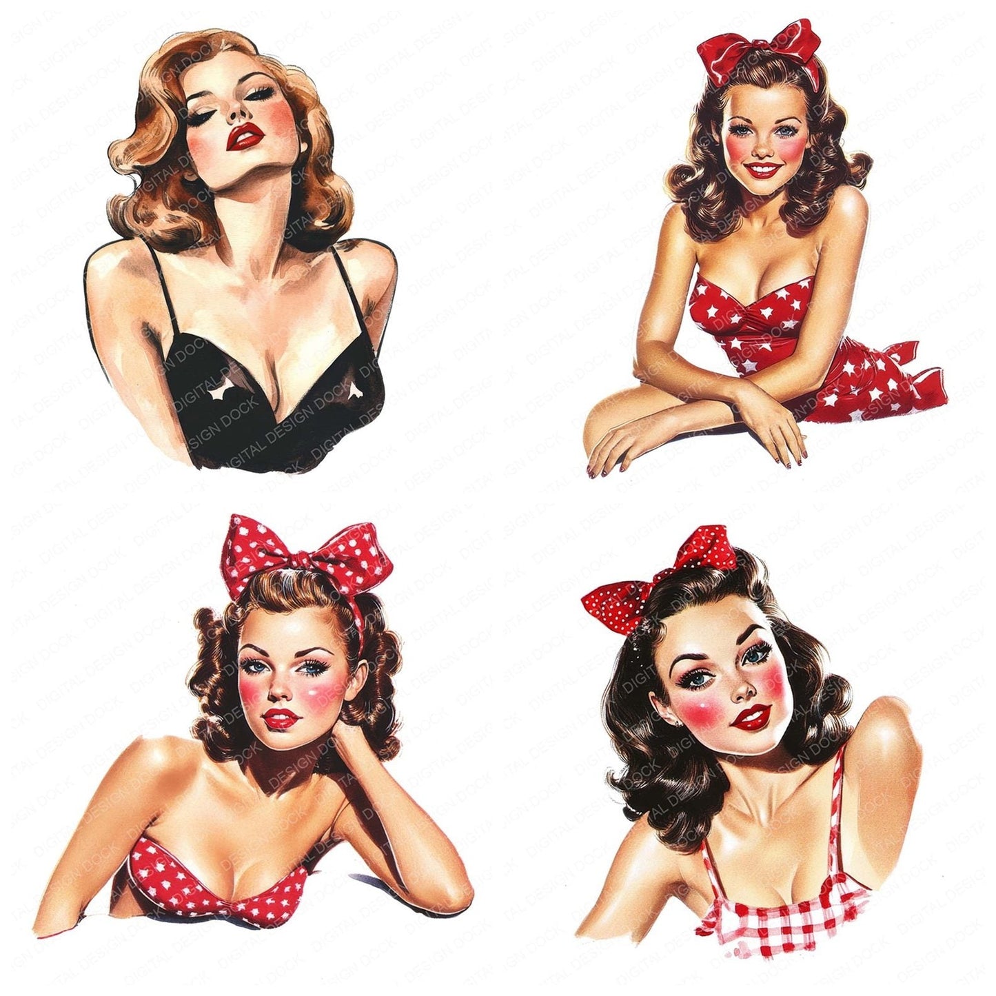 s Pop Up Girl Clipart Set (DDD006479)
