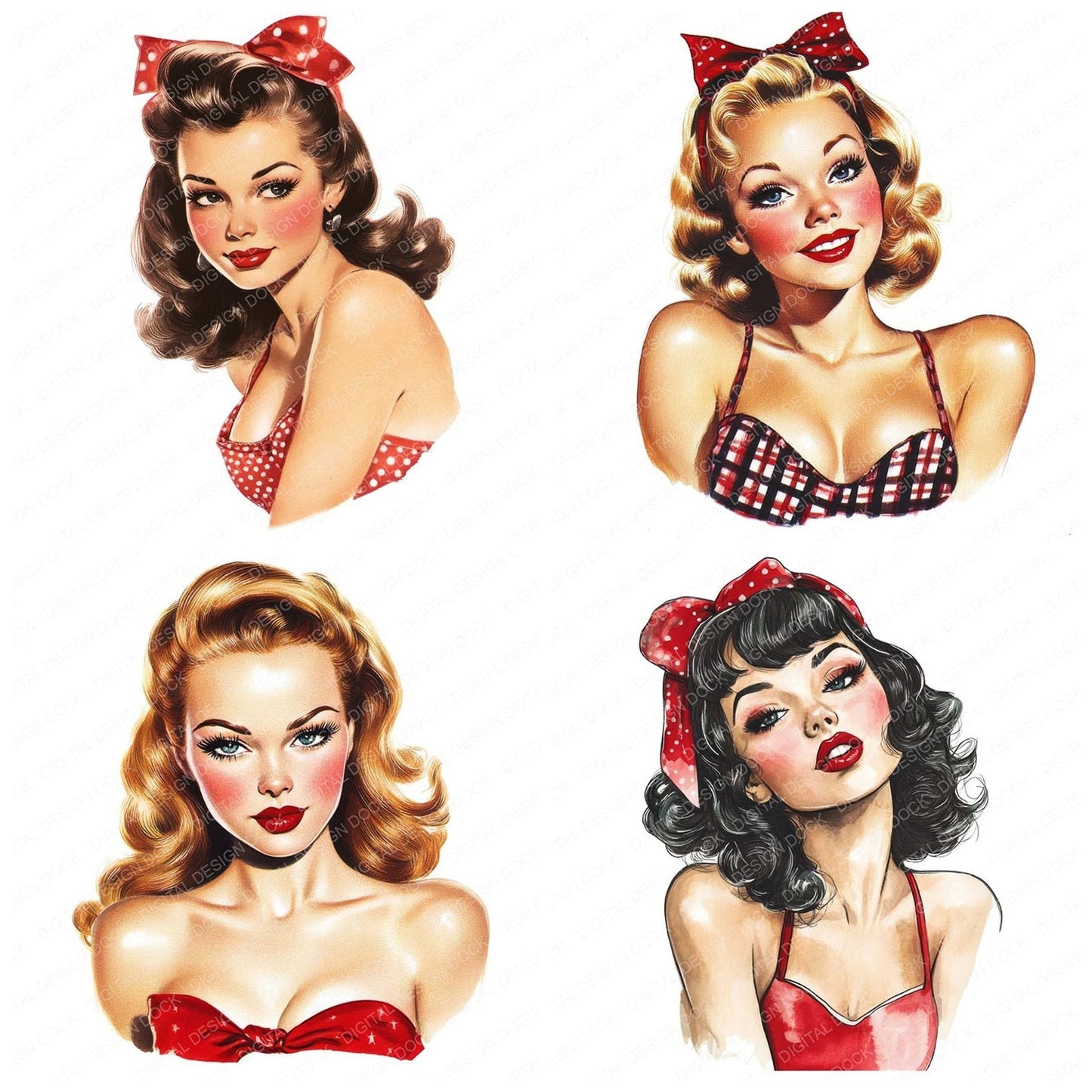 s Pop Up Girl Clipart Set (DDD006480)