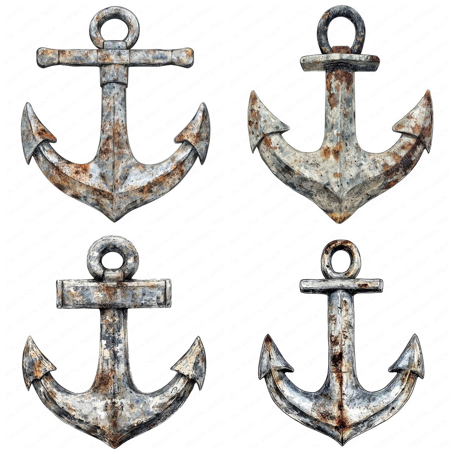 Ships Anchor Clipart Set (DDD006537)