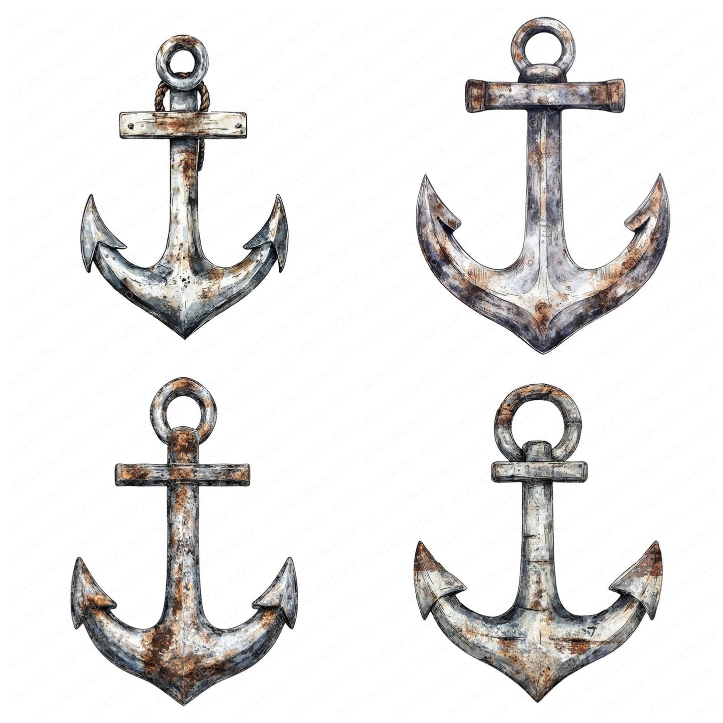 Ships Anchor Clipart Set (DDD006537)