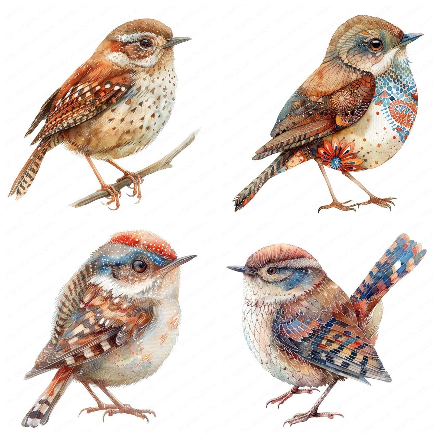 Small Wren Clipart Set (DDD006591)