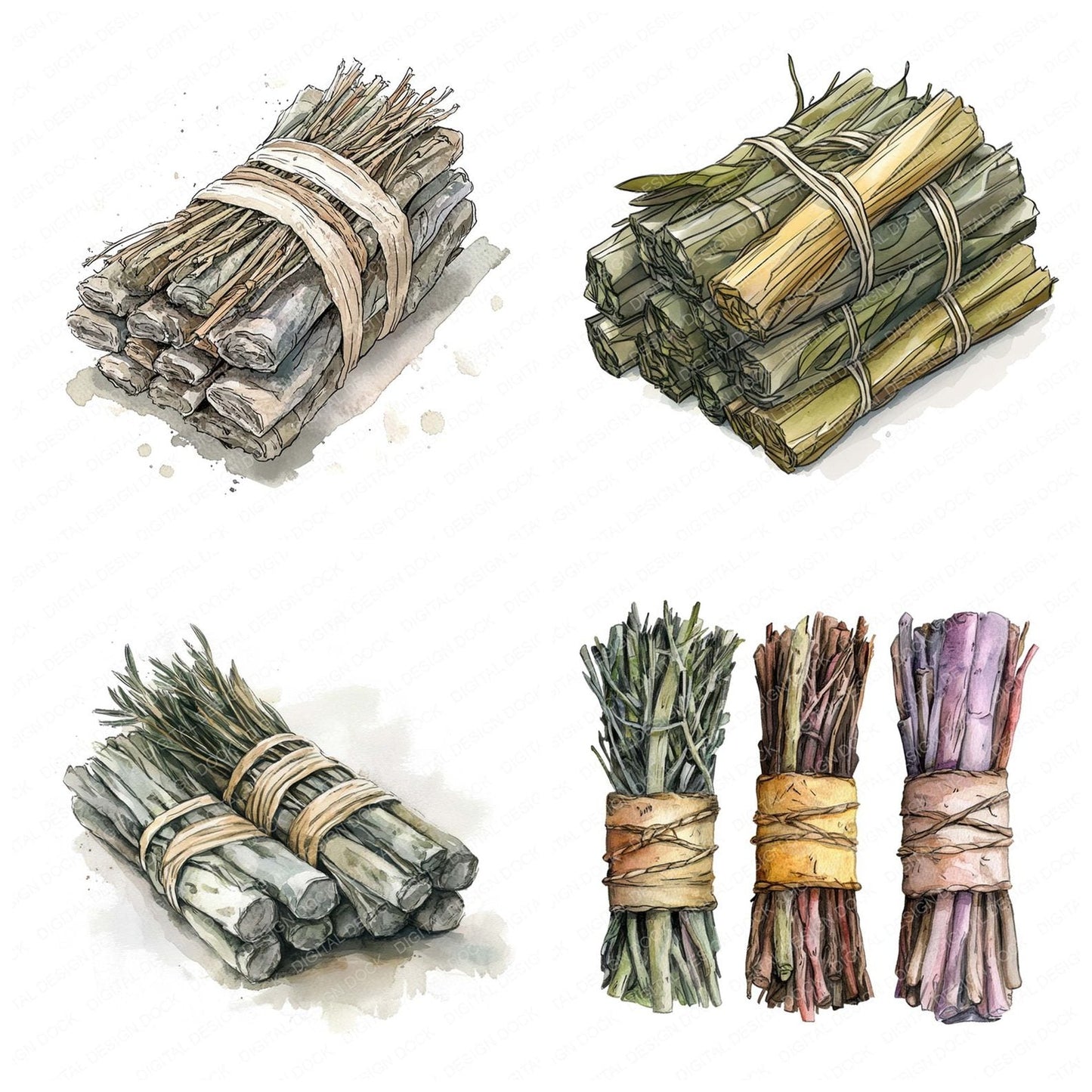 Smudge Bundles Clipart Set (DDD006593)
