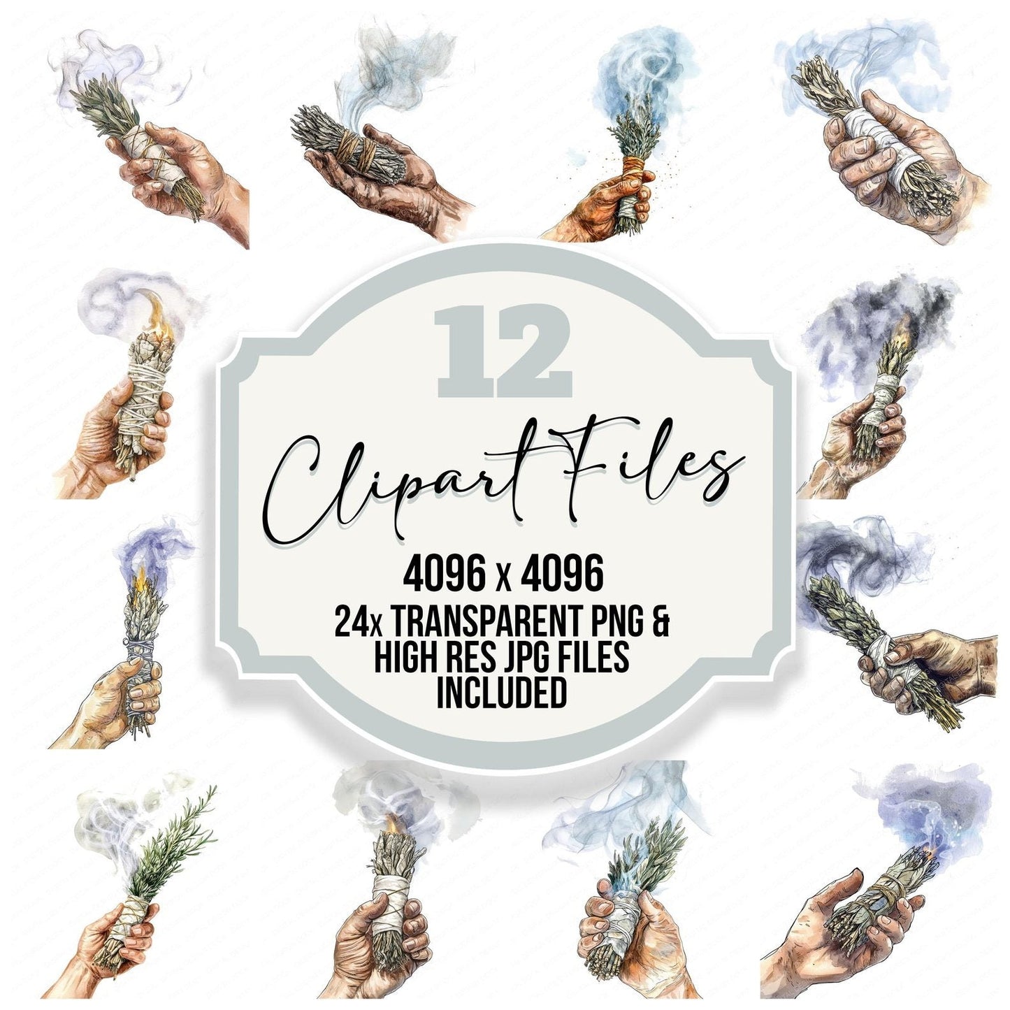 Smudging Ritual Clipart Set (DDD006594)