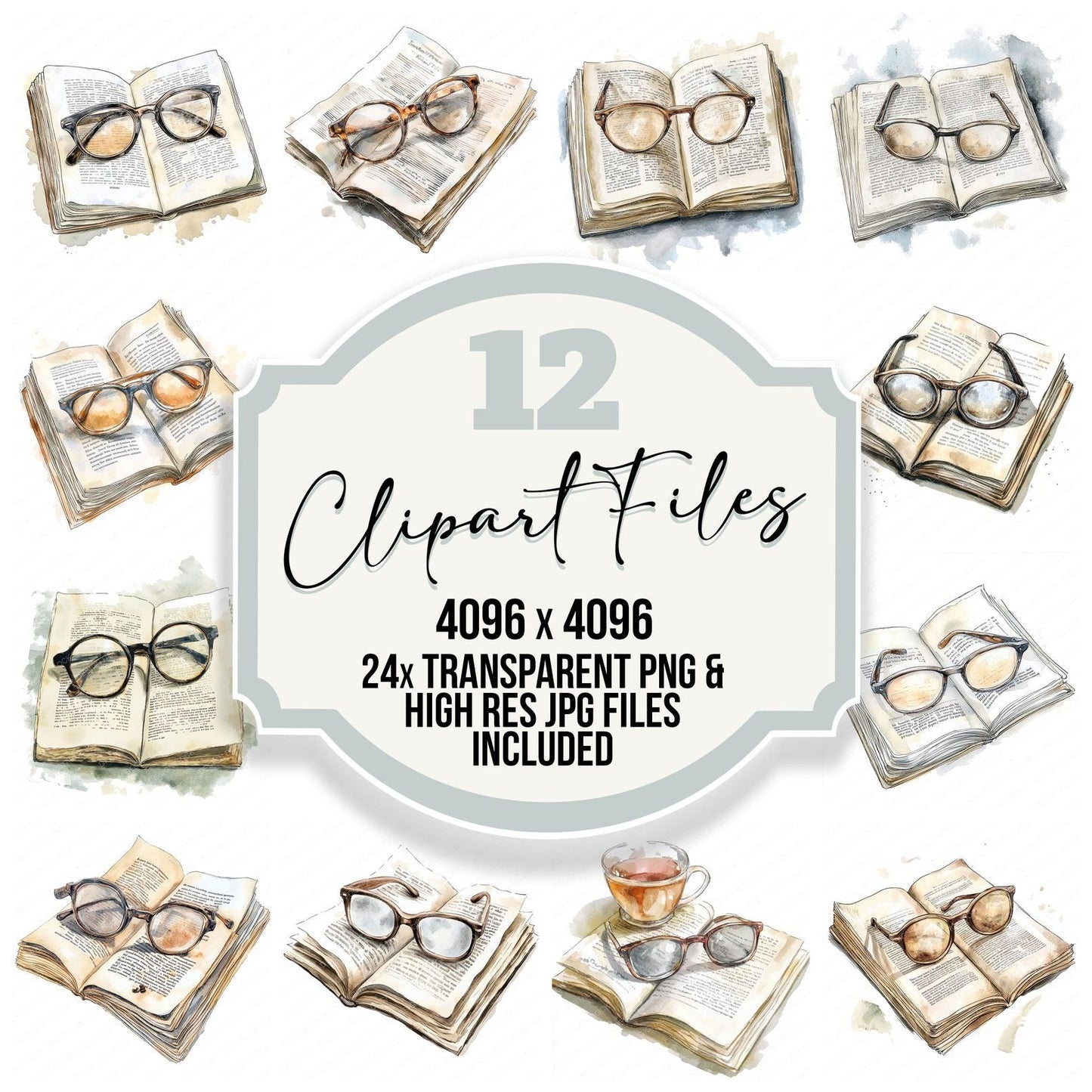 Spectacles on Newspaper Clipart Set (DDD006630)