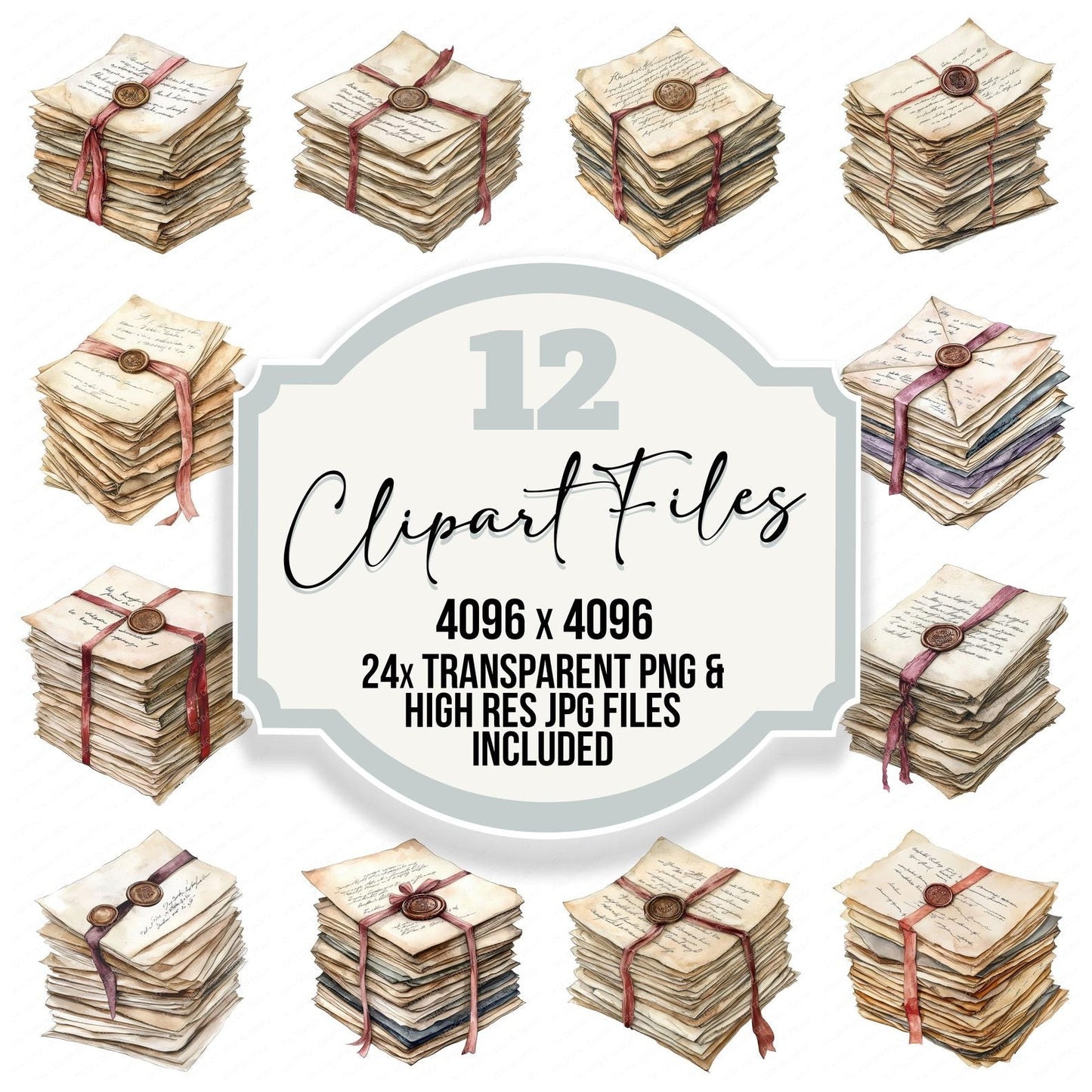 Stack of Love Letters Clipart Set (DDD006641)