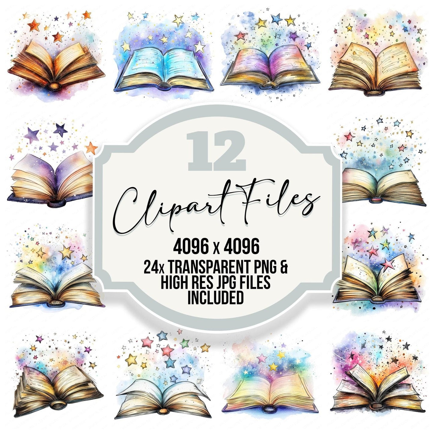 Star Book Clipart Set (DDD006651)