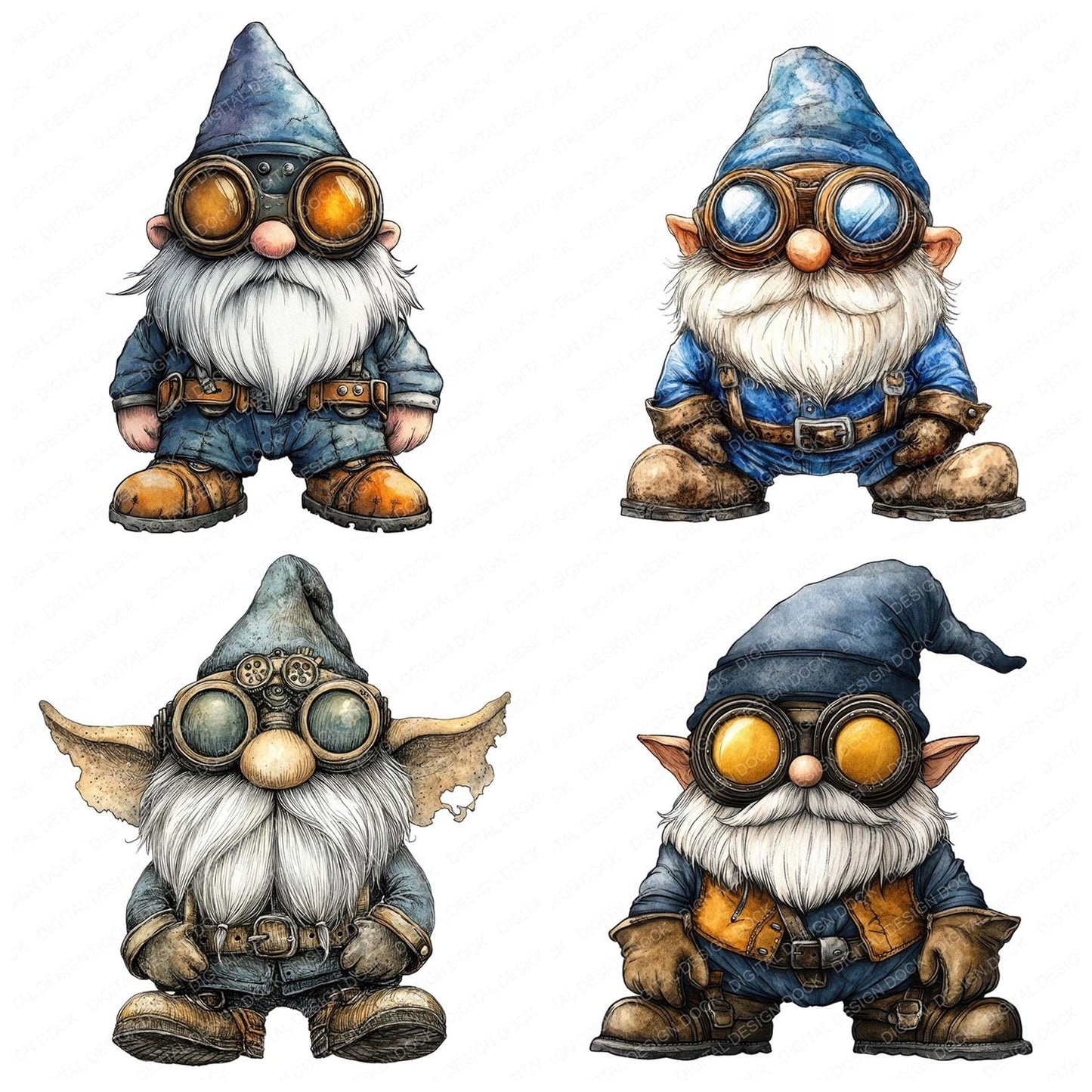 Steampunk Gnome Clipart Set (DDD006658)