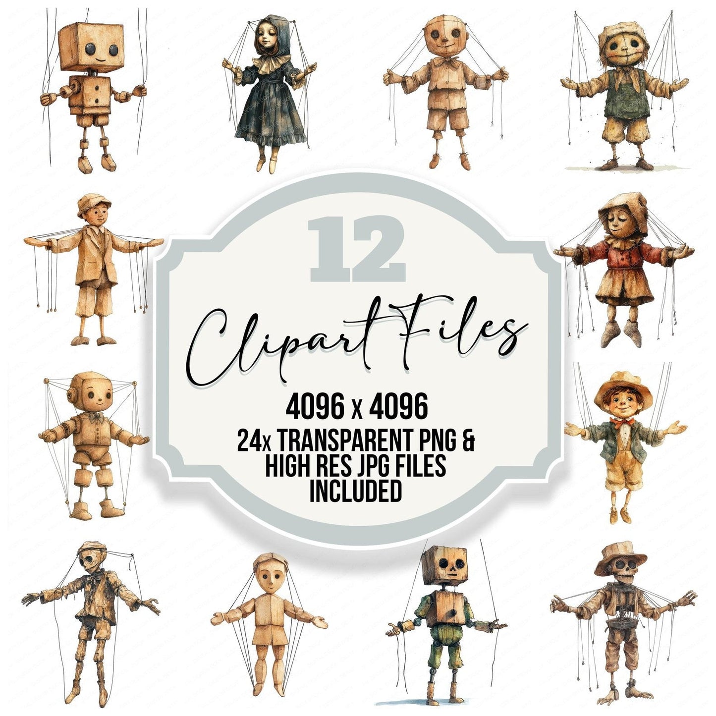 Tangled Marionette Puppet Clipart Set (DDD006694)