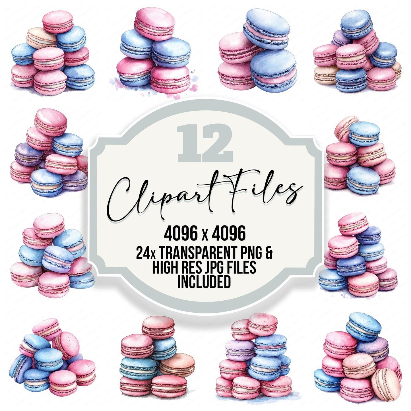 Tasty Macarons Clipart Set (DDD006698)