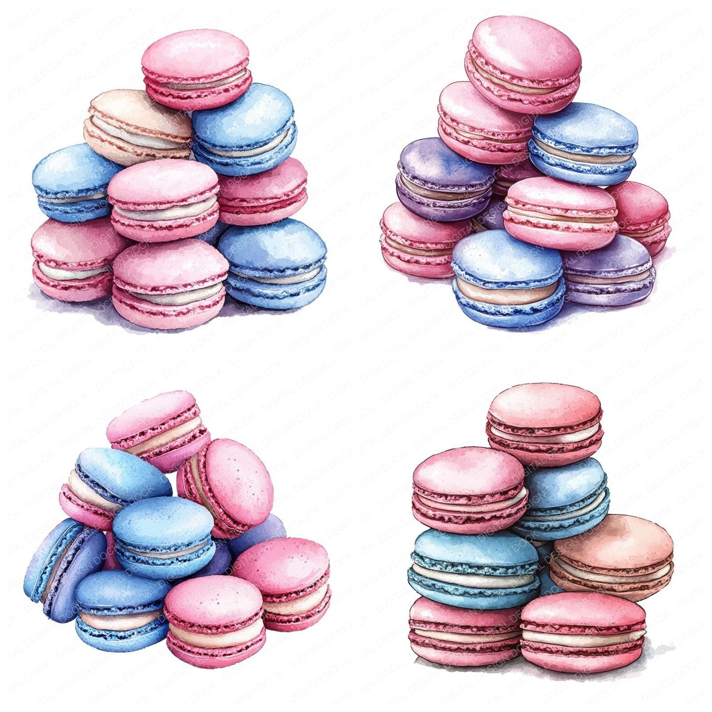 Tasty Macarons Clipart Set (DDD006698)