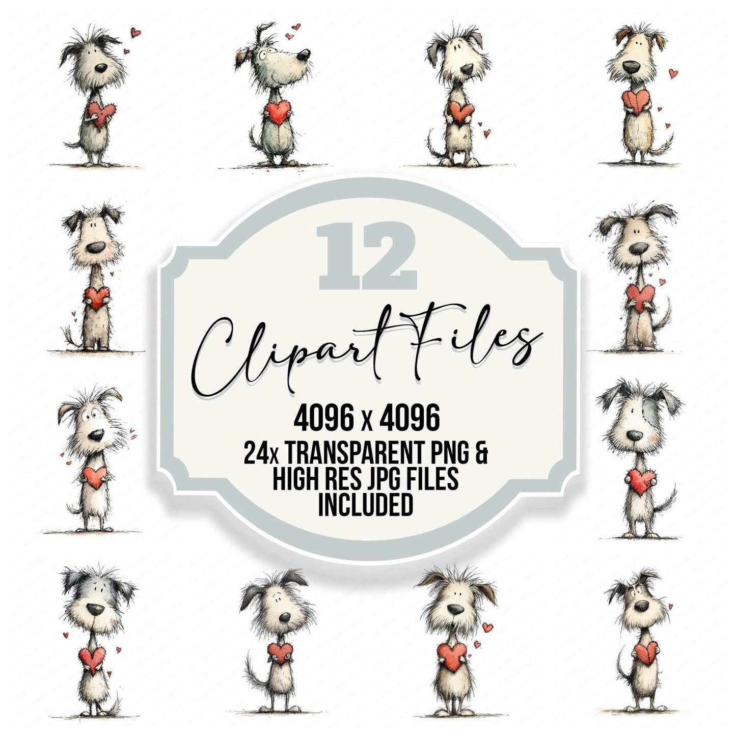 Tatty Dog Valentine Clipart Set (DDD006705)