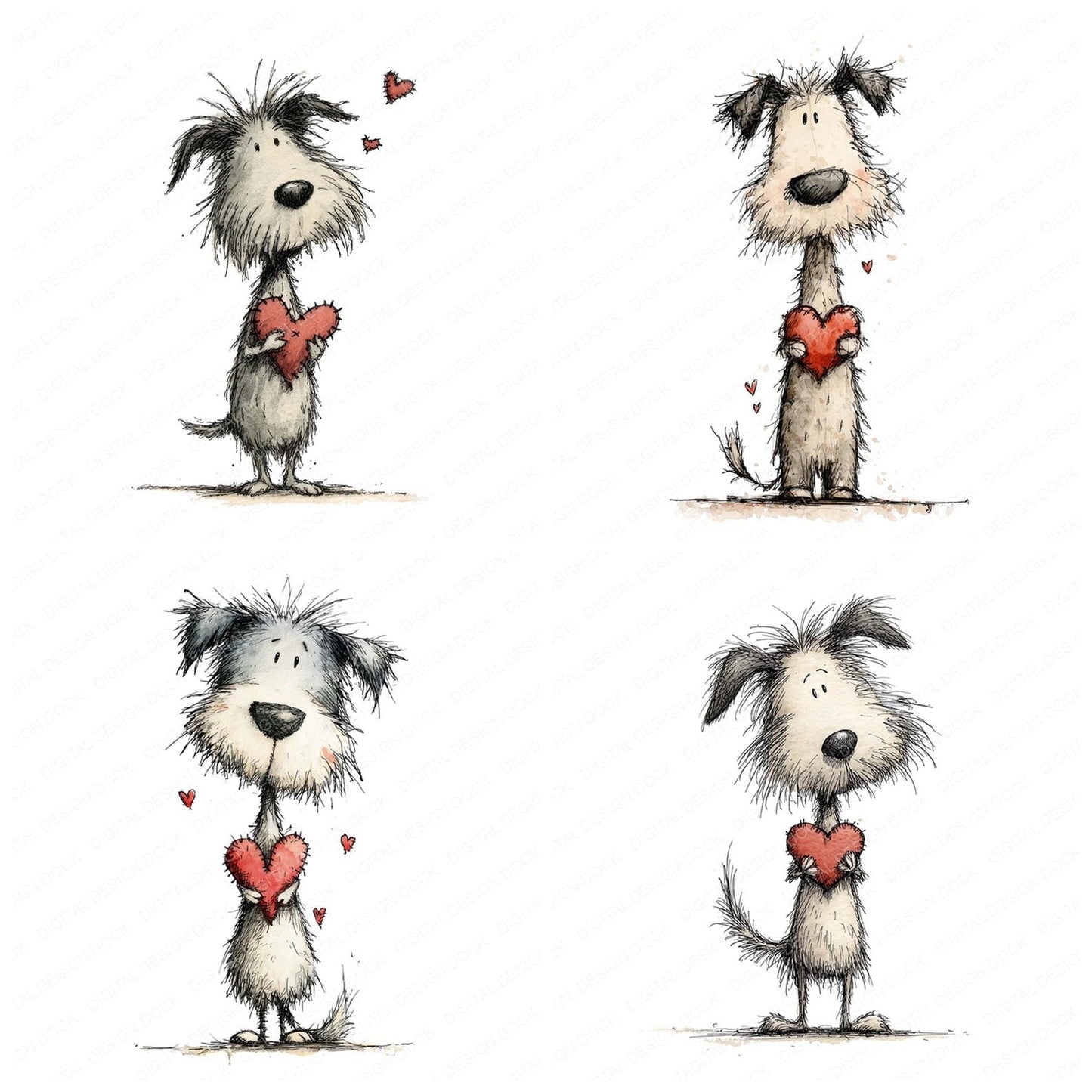 Tatty Dog Valentine Clipart Set (DDD006705)