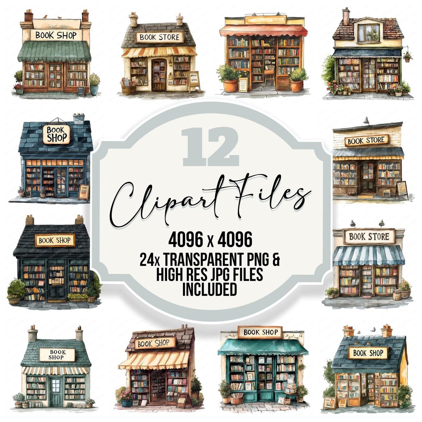 The Book Shop Clipart Set (DDD006745)