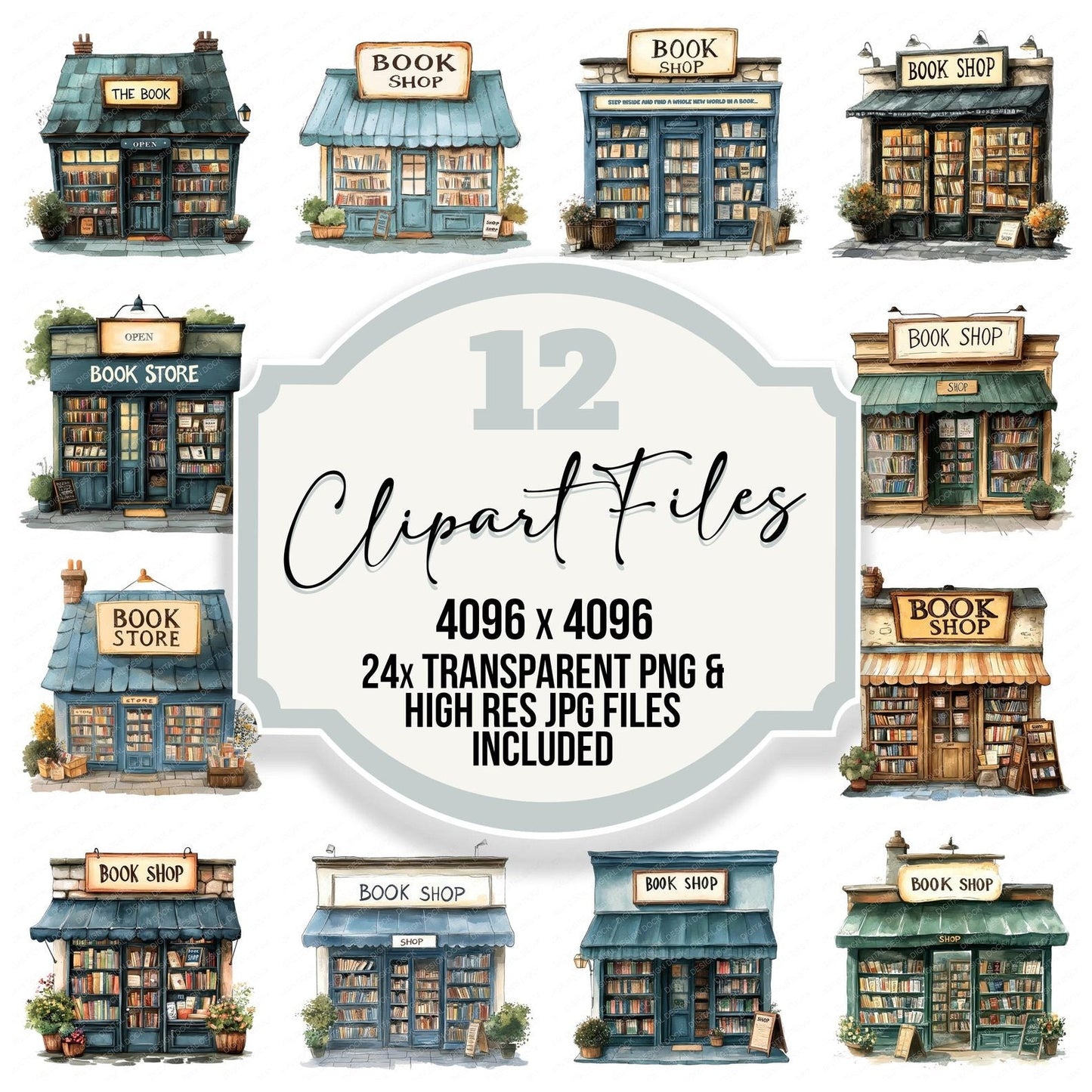 The Book Shop Clipart Set (DDD006746)