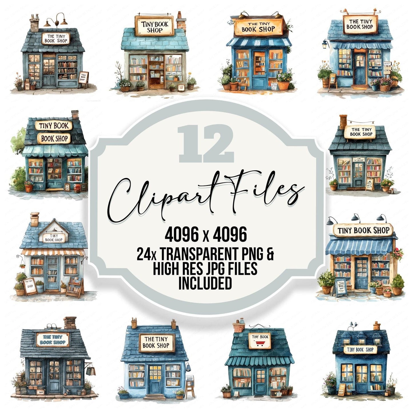 The Tiny Book Shop Clipart Set (DDD006748)
