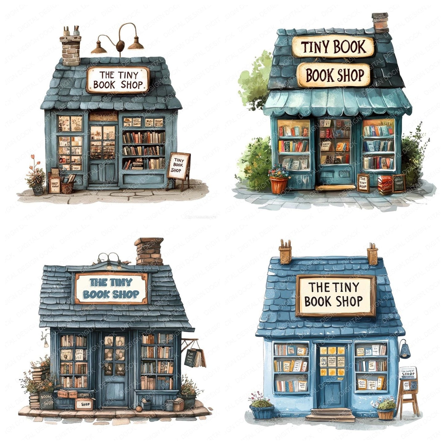 The Tiny Book Shop Clipart Set (DDD006748)