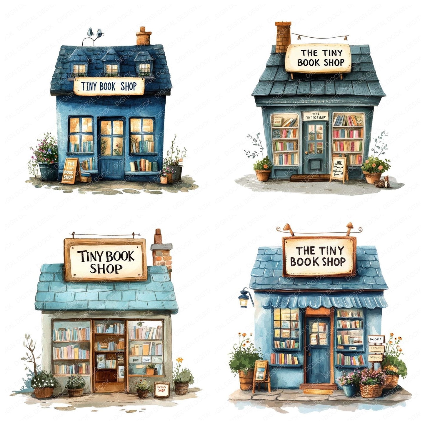 The Tiny Book Shop Clipart Set (DDD006748)