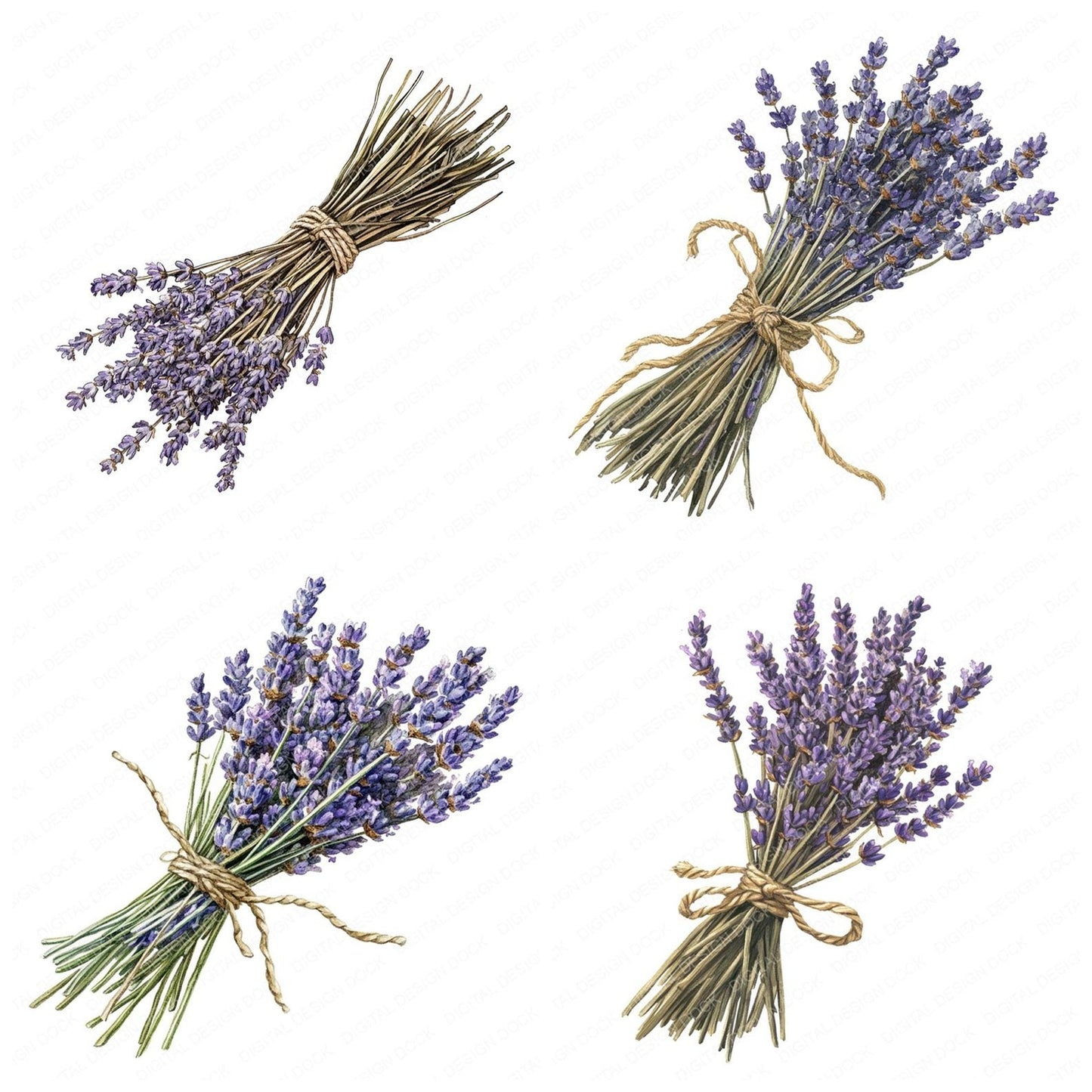 Tied Lavender Bundle Clipart Set (DDD006753)