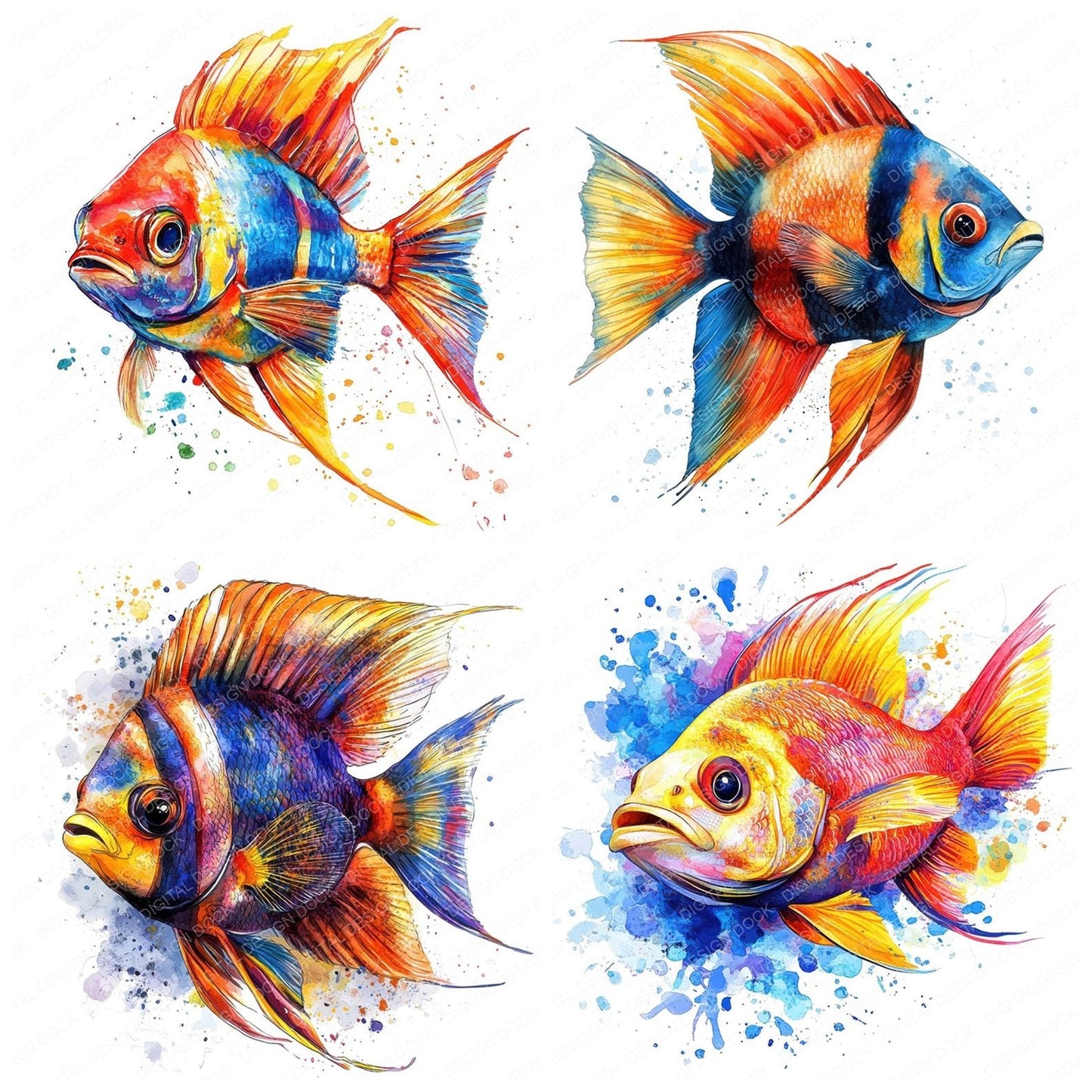 Tropical Fish Clipart Set (DDD006780)