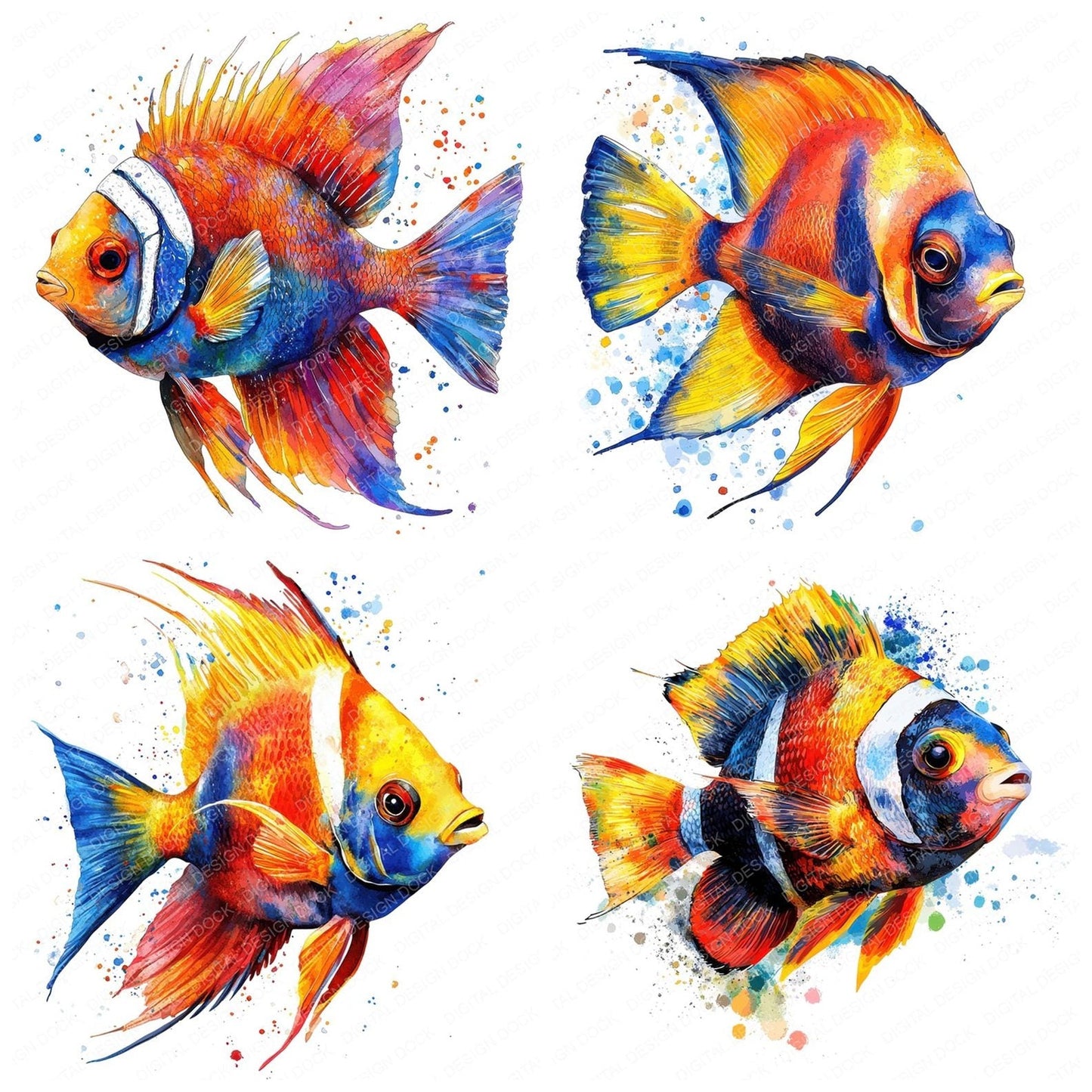 Tropical Fish Clipart Set (DDD006780)