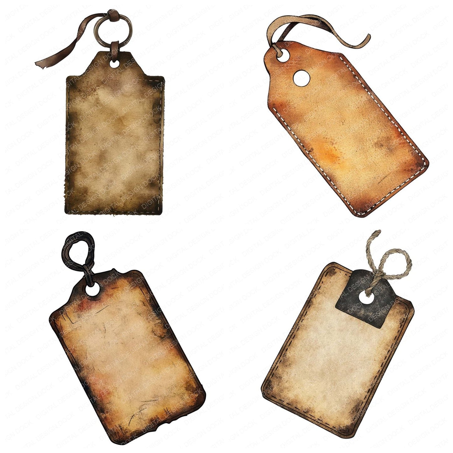 Victorian Parcel Tag Clipart Set (DDD006828)