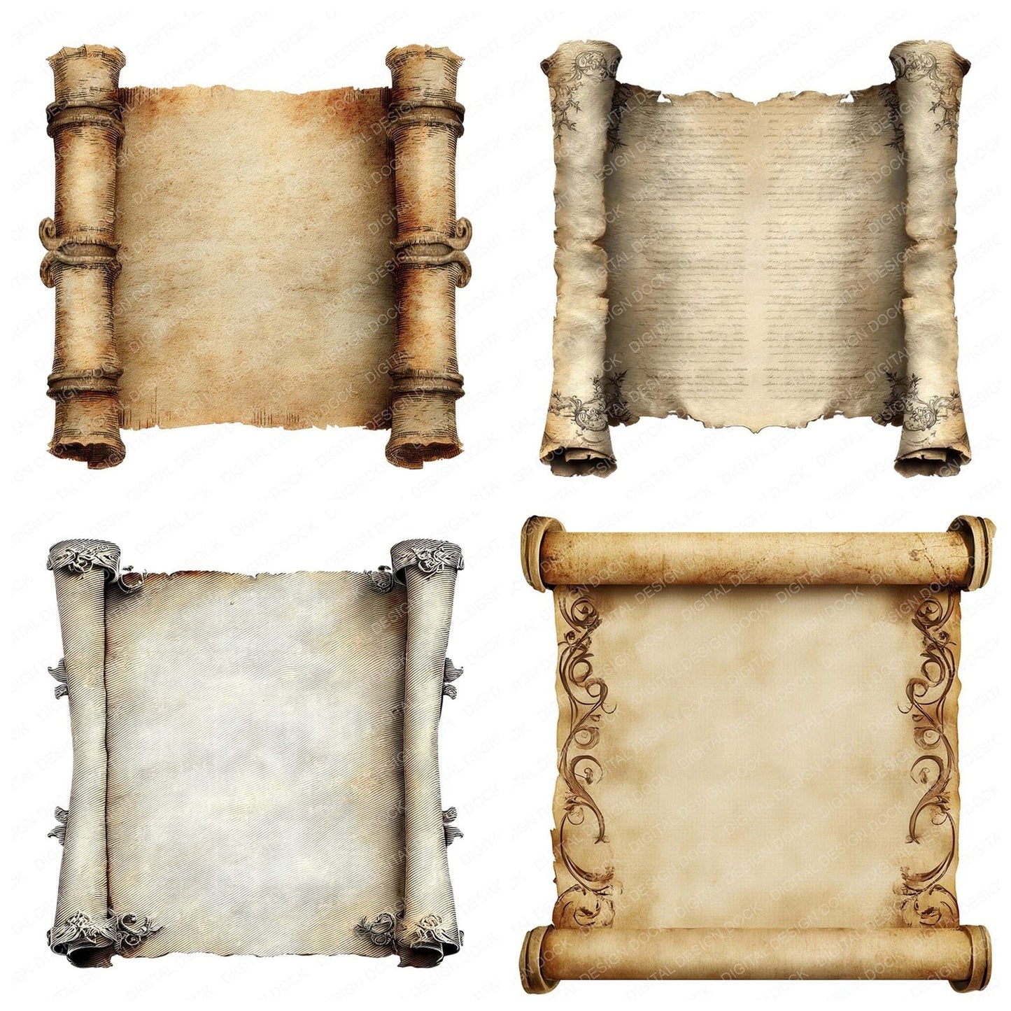 Vintage Scroll Clipart Set (DDD006917)