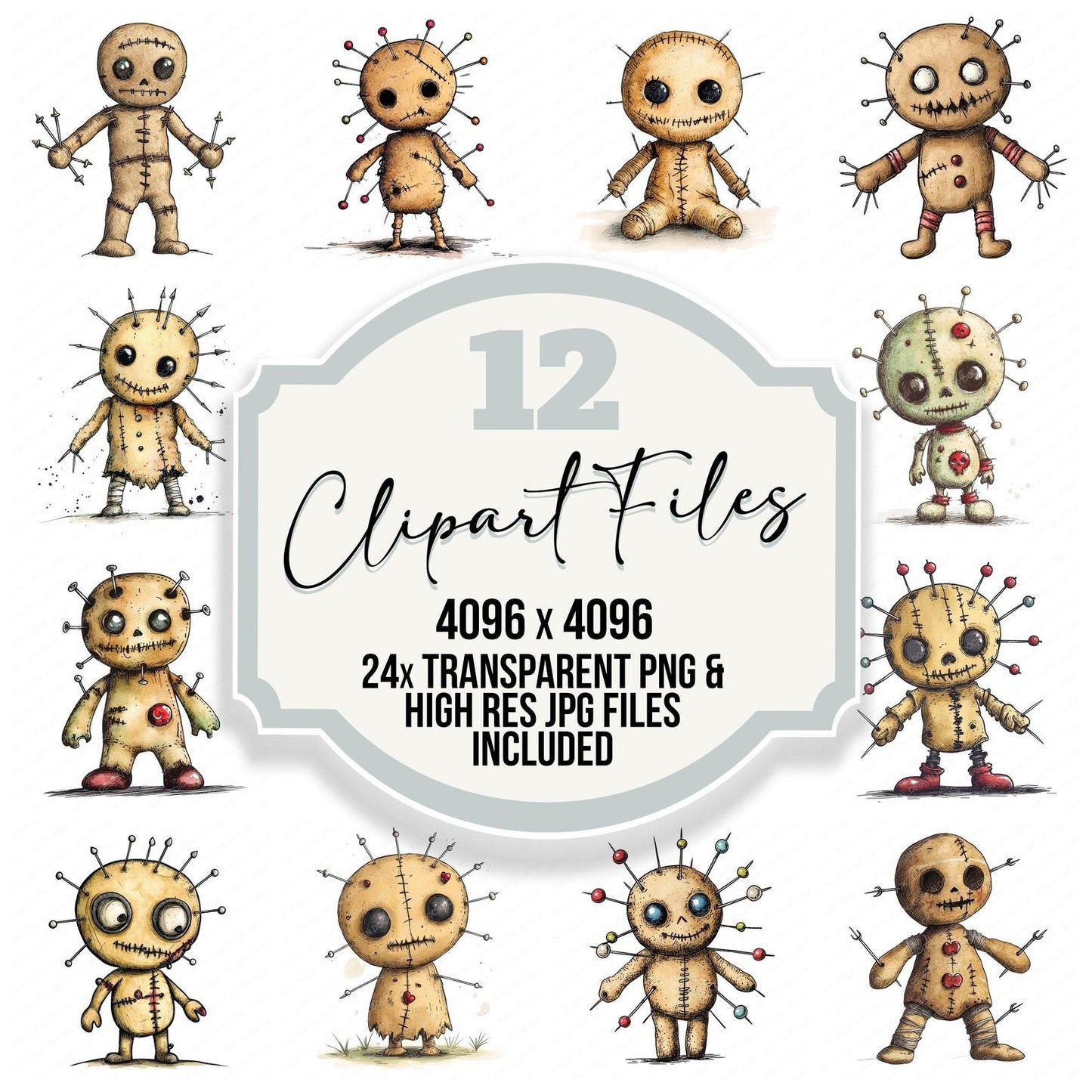 Voodoo Doll Clipart Set (DDD006959)