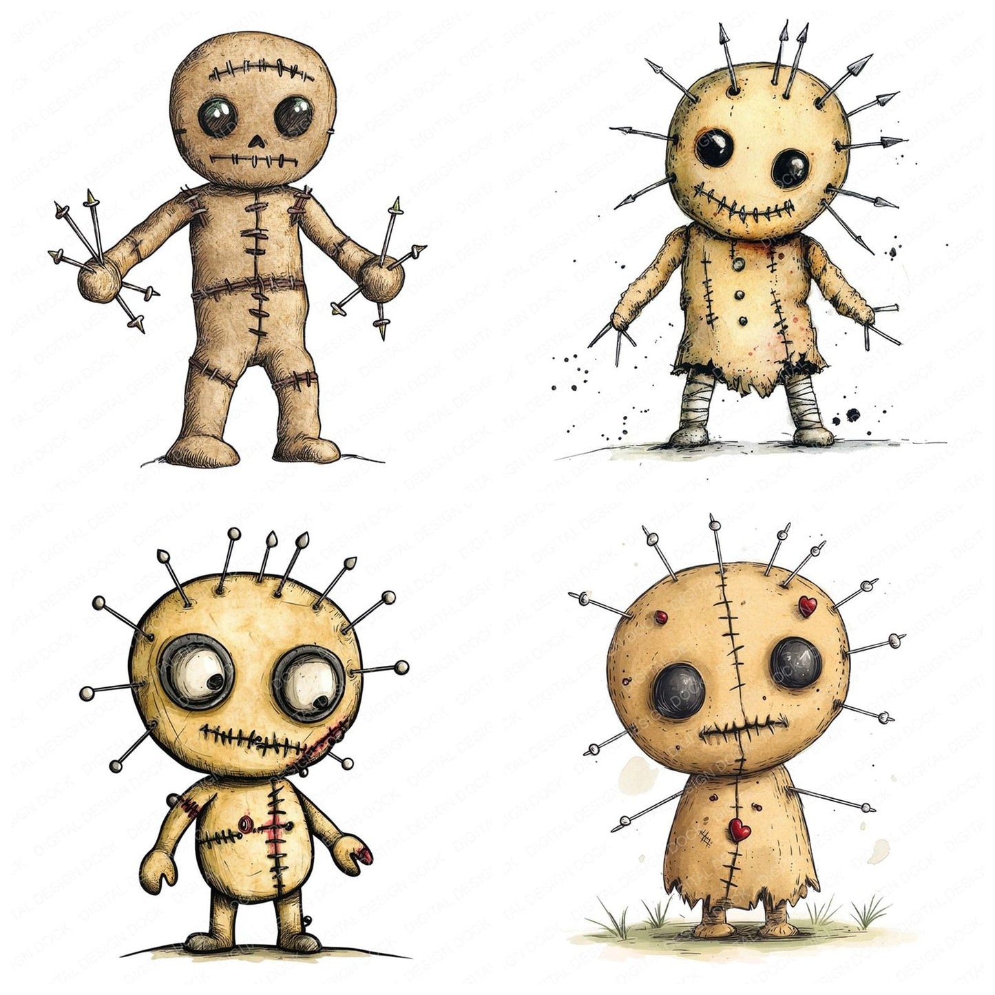 Voodoo Doll Clipart Set (DDD006959)