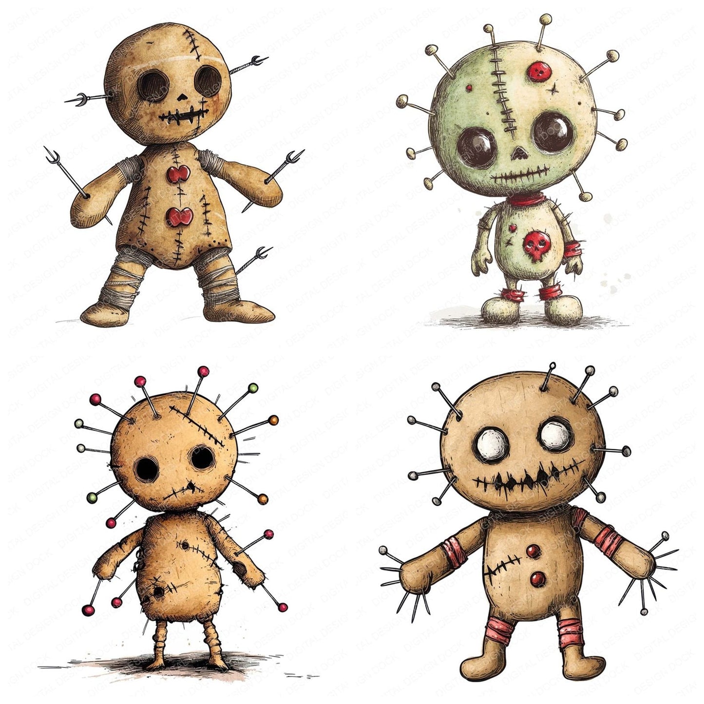 Voodoo Doll Clipart Set (DDD006959)