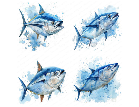 Watercolour Tuna Fish Clipart Set (DDD007399)